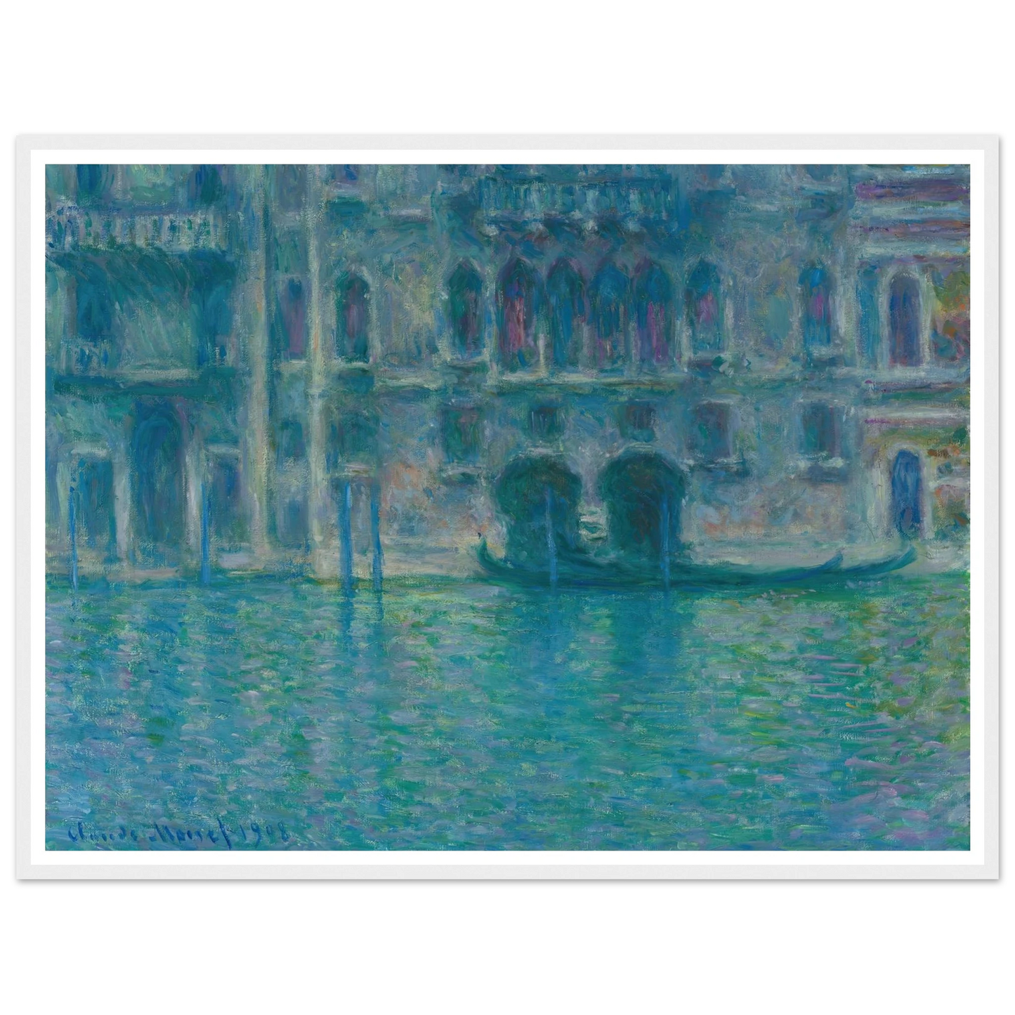 Palazzo da Mula, Venice (1908) Art Print | Claude Monet - Framed Poster - 30x40 cm / 12x16″ - Black frame