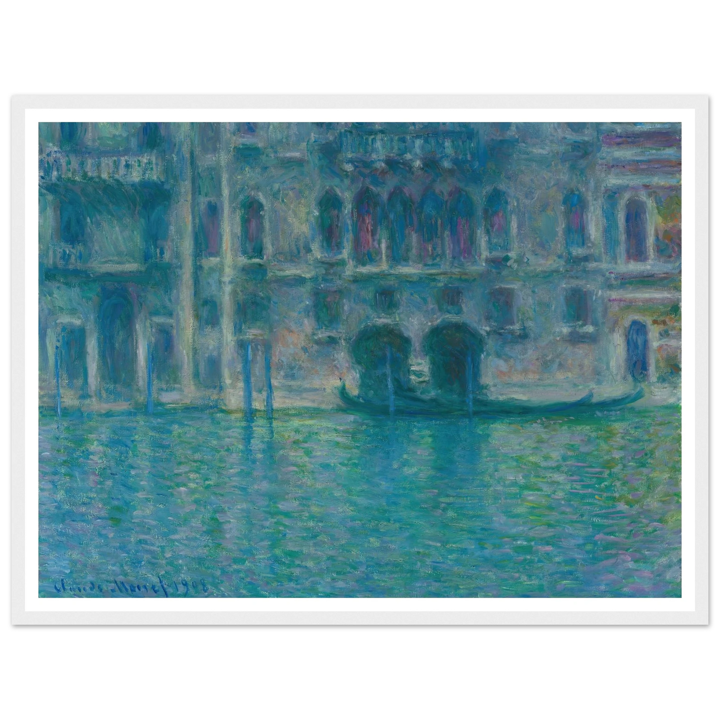 Palazzo da Mula, Venice (1908) Art Print | Claude Monet - Framed Poster - 30x40 cm / 12x16″ - Black frame