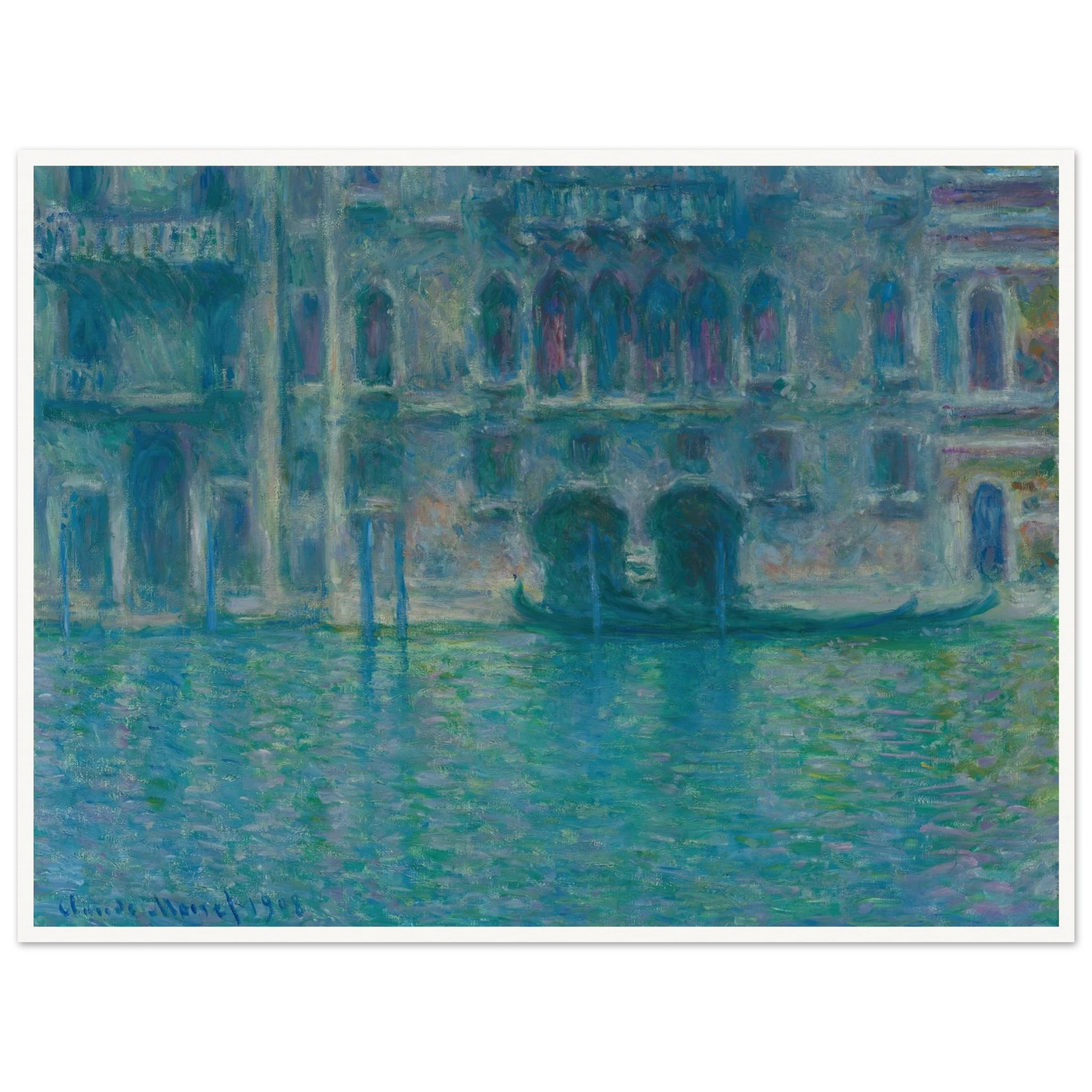 Palazzo da Mula, Venice (1908) Art Print | Claude Monet - Framed Poster - 30x40 cm / 12x16″ - Black frame