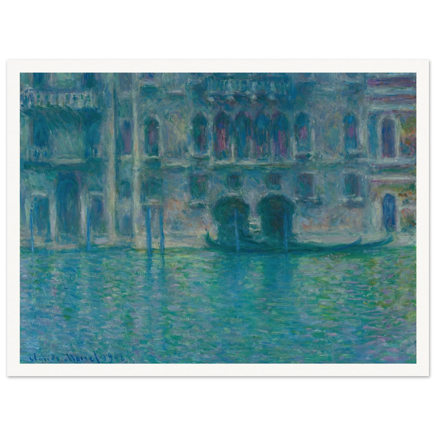 Palazzo da Mula, Venice (1908) Art Print | Claude Monet - Framed Poster - 30x40 cm / 12x16″ - Black frame