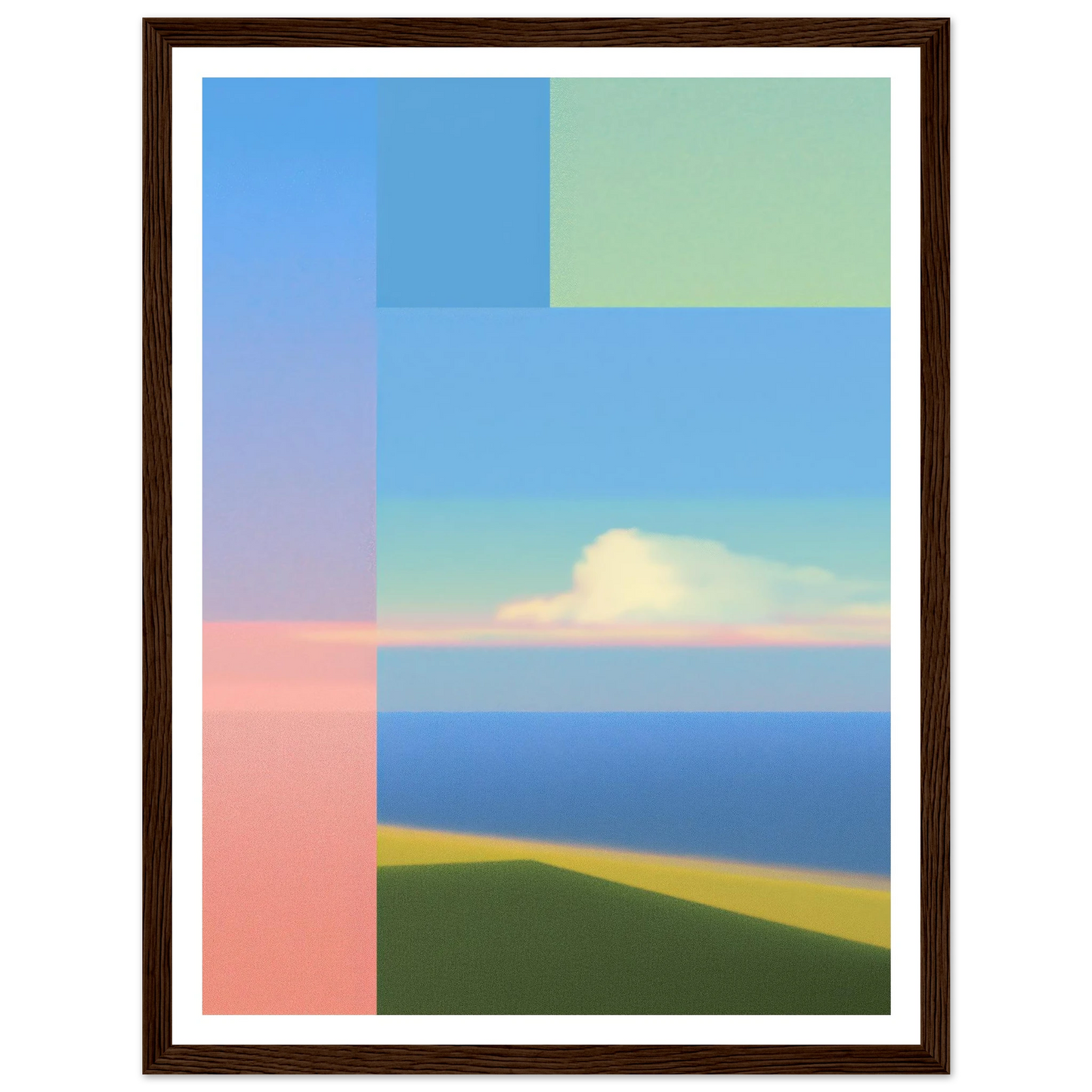 Pale Memory Field - Framed Poster - 30x40 cm / 12x16″ - Black frame