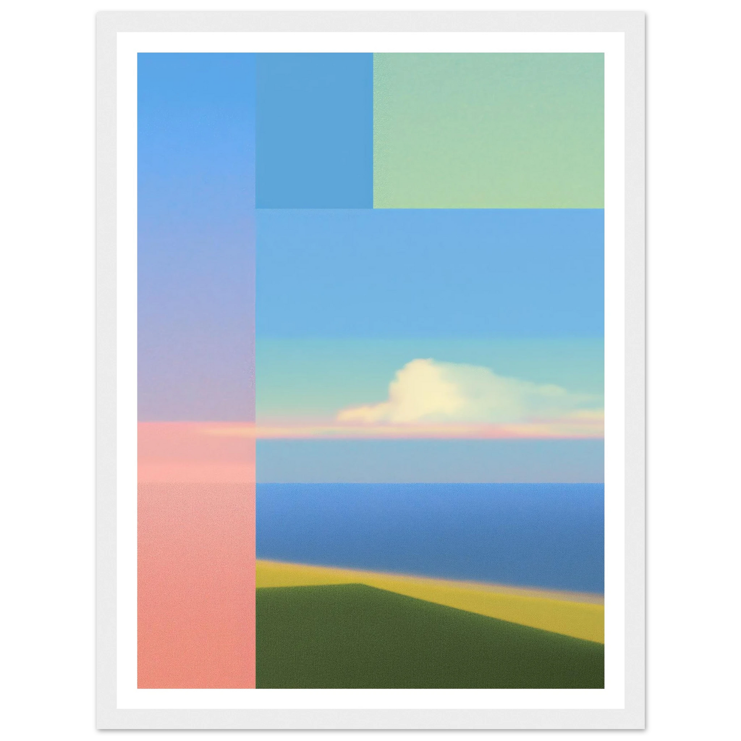 Pale Memory Field - Framed Poster - 30x40 cm / 12x16″ - Black frame