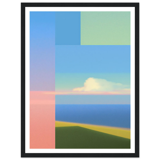 Pale Memory Field - Framed Poster - 30x40 cm / 12x16″ - Black frame