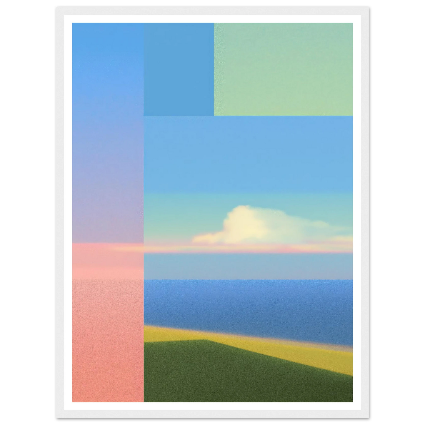 Pale Memory Field - Framed Poster - 30x40 cm / 12x16″ - Black frame