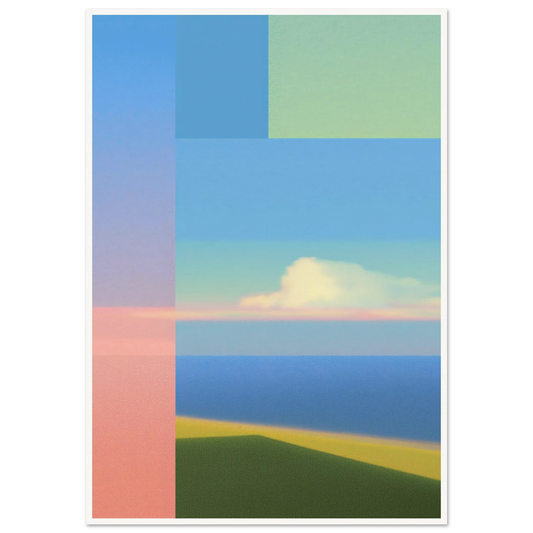 Pale Memory Field - Framed Poster - 30x40 cm / 12x16″ - Black frame