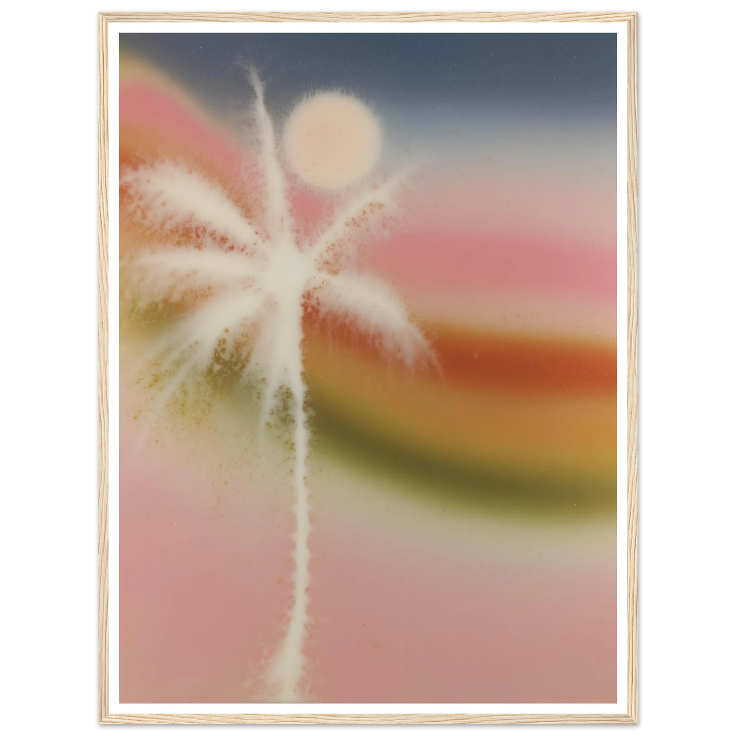 Palm and Moon Pop - Framed Poster - 30x40 cm / 12x16″ - Black frame