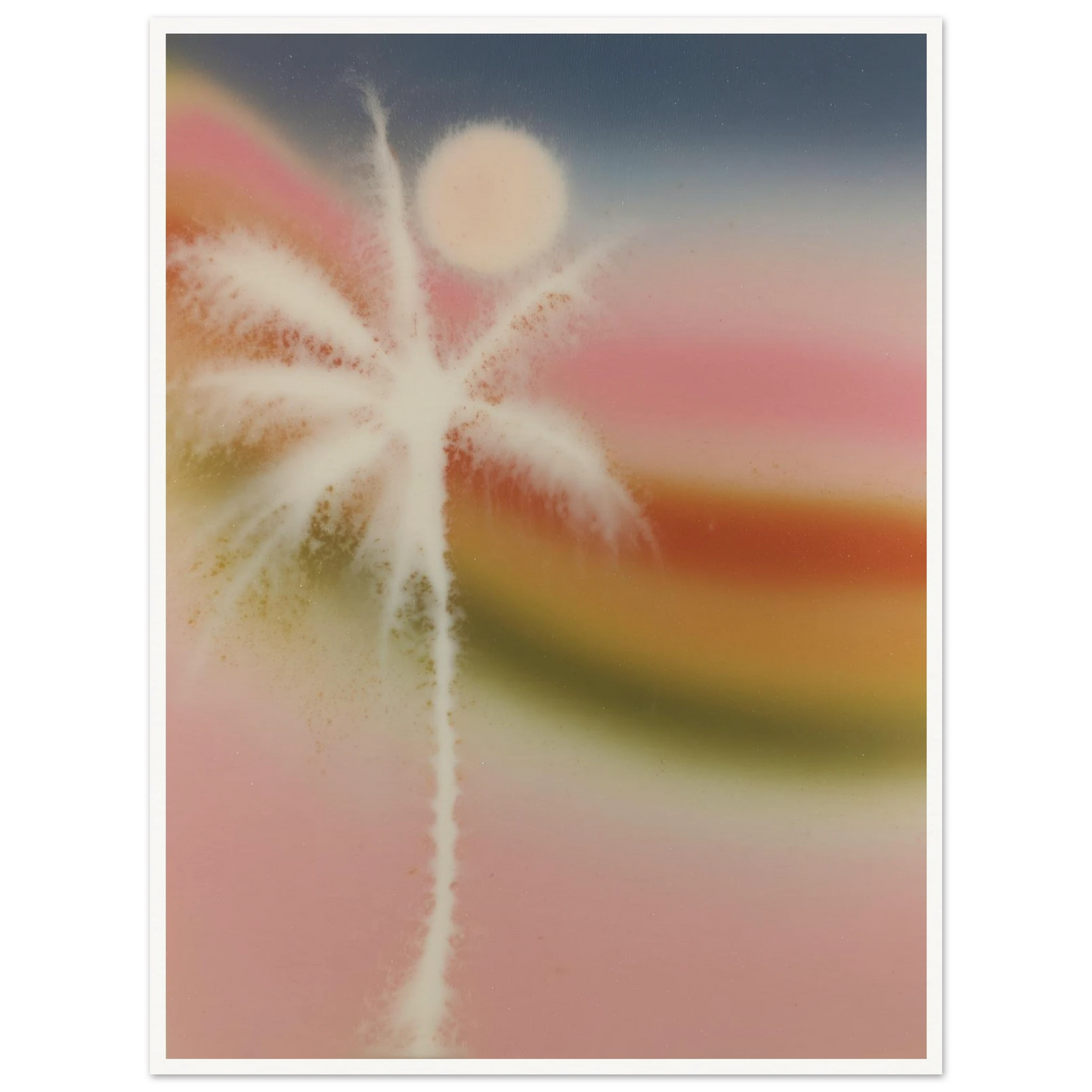 Palm and Moon Pop - Framed Poster - 30x40 cm / 12x16″ - Black frame