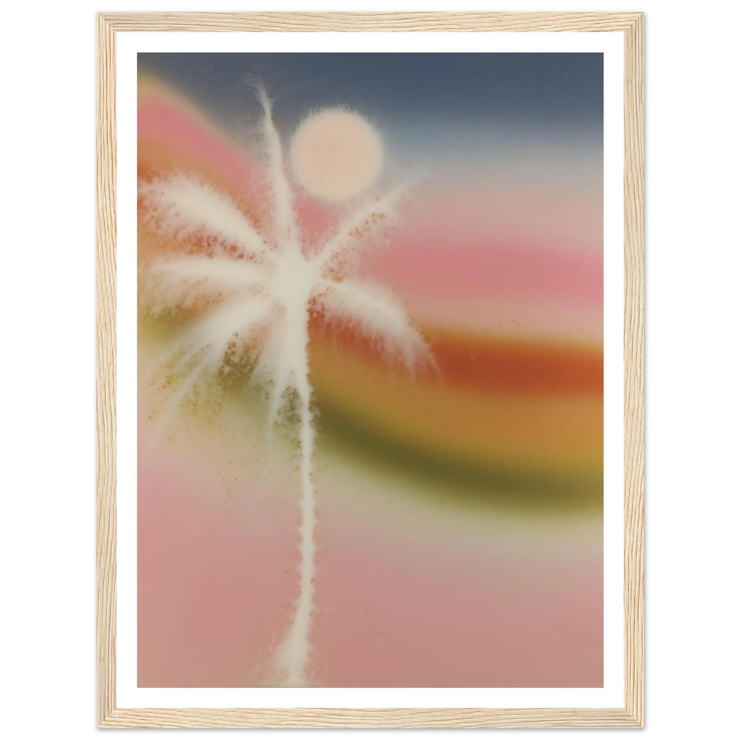 Palm and Moon Pop - Framed Poster - 30x40 cm / 12x16″ - Black frame