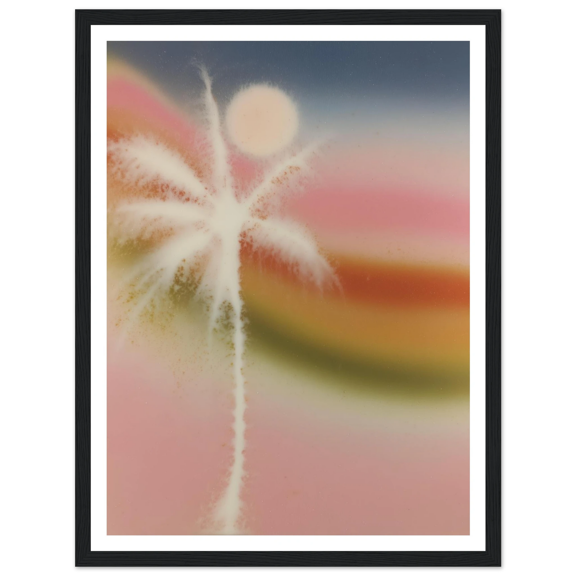 Palm and Moon Pop - Framed Poster - 30x40 cm / 12x16″ - Black frame