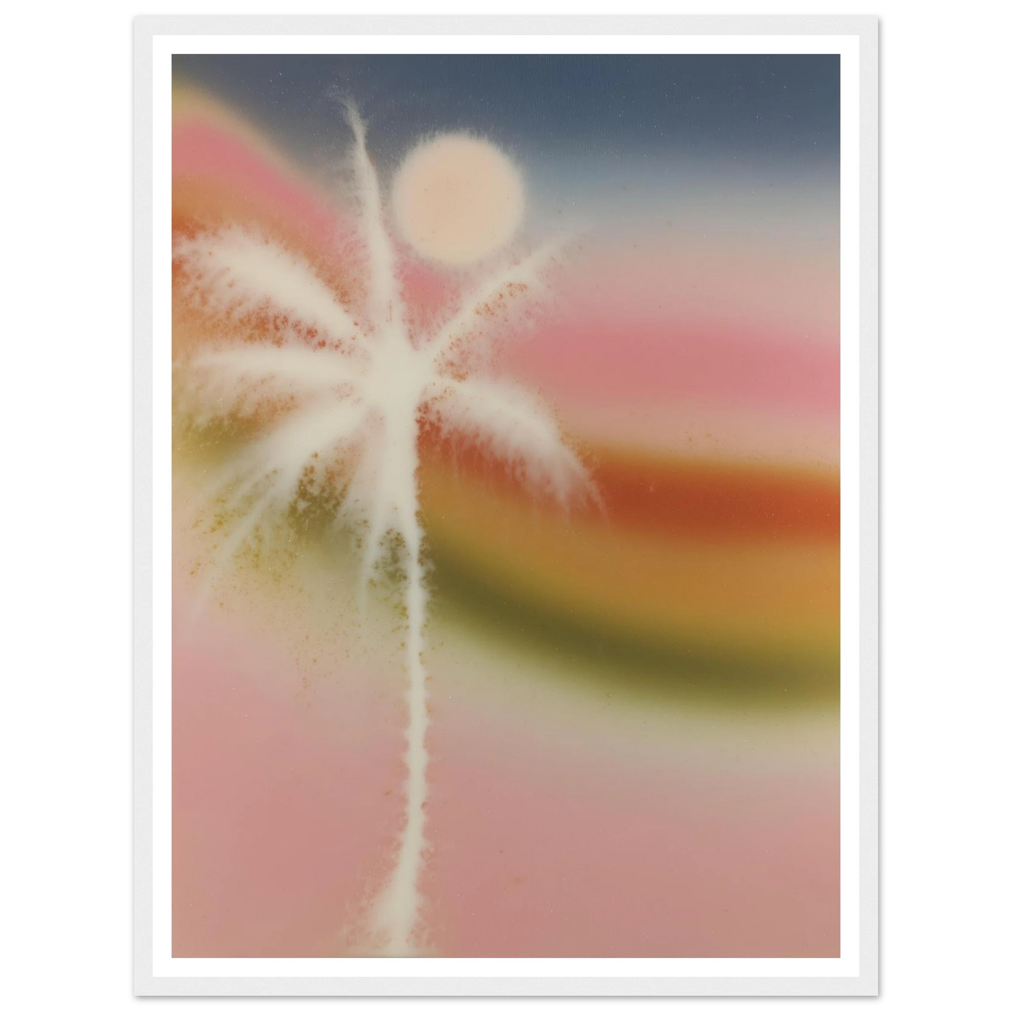 Palm and Moon Pop - Framed Poster - 30x40 cm / 12x16″ - Black frame