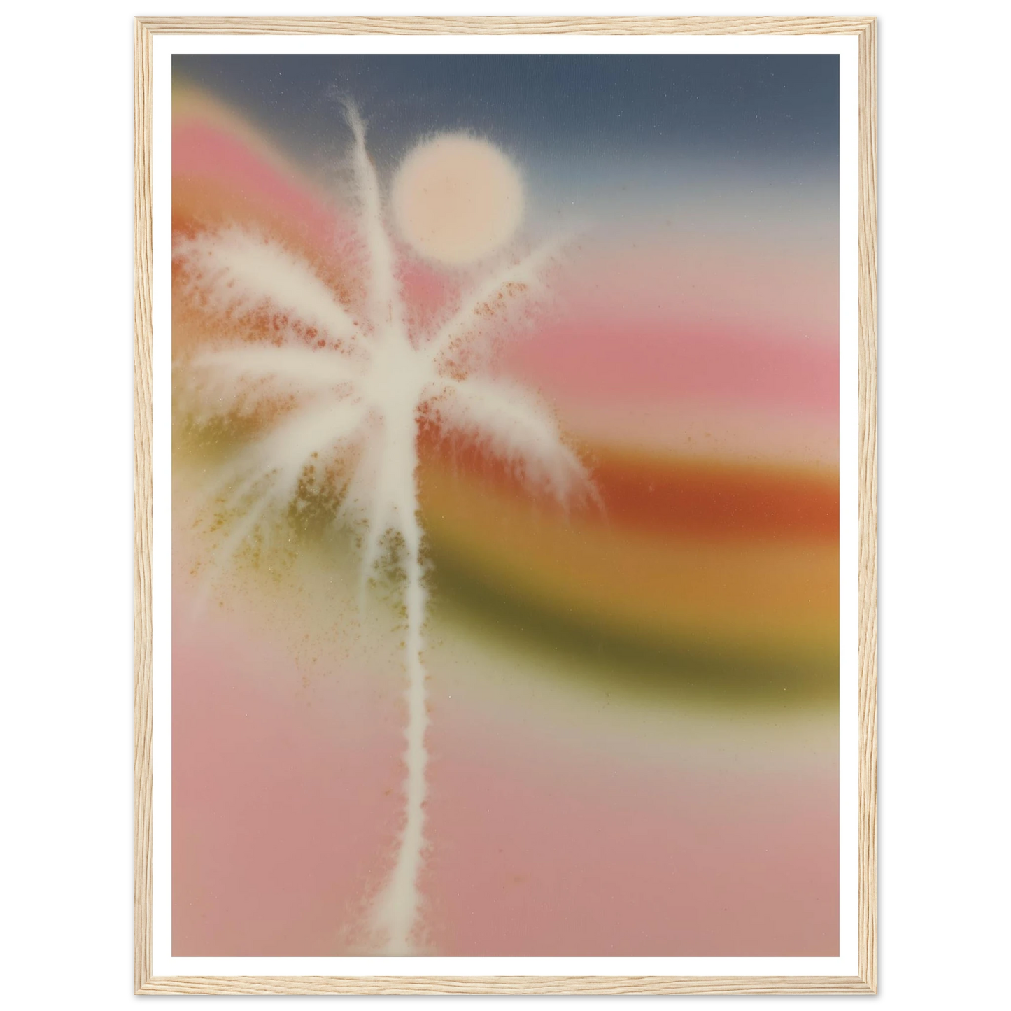 Palm and Moon Pop - Framed Poster - 30x40 cm / 12x16″ - Black frame