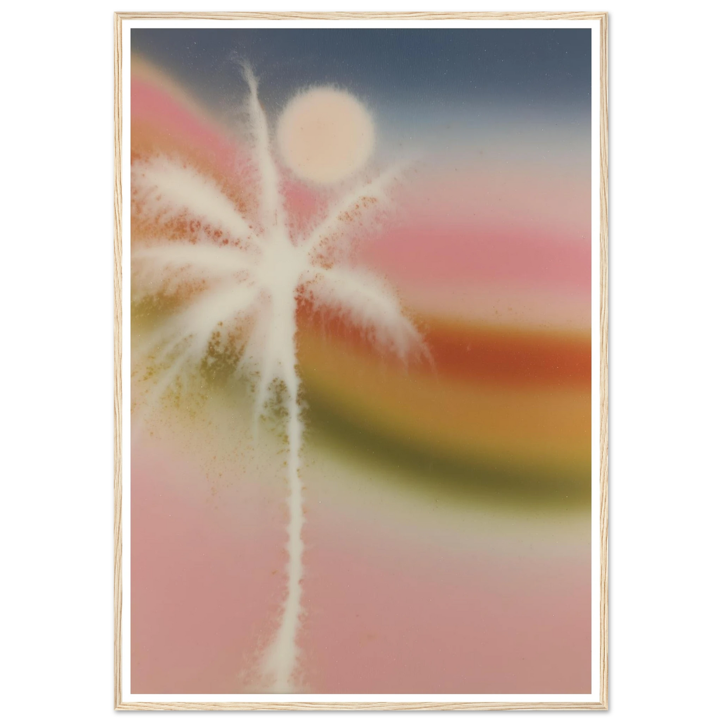 Palm and Moon Pop - Framed Poster - 30x40 cm / 12x16″ - Black frame