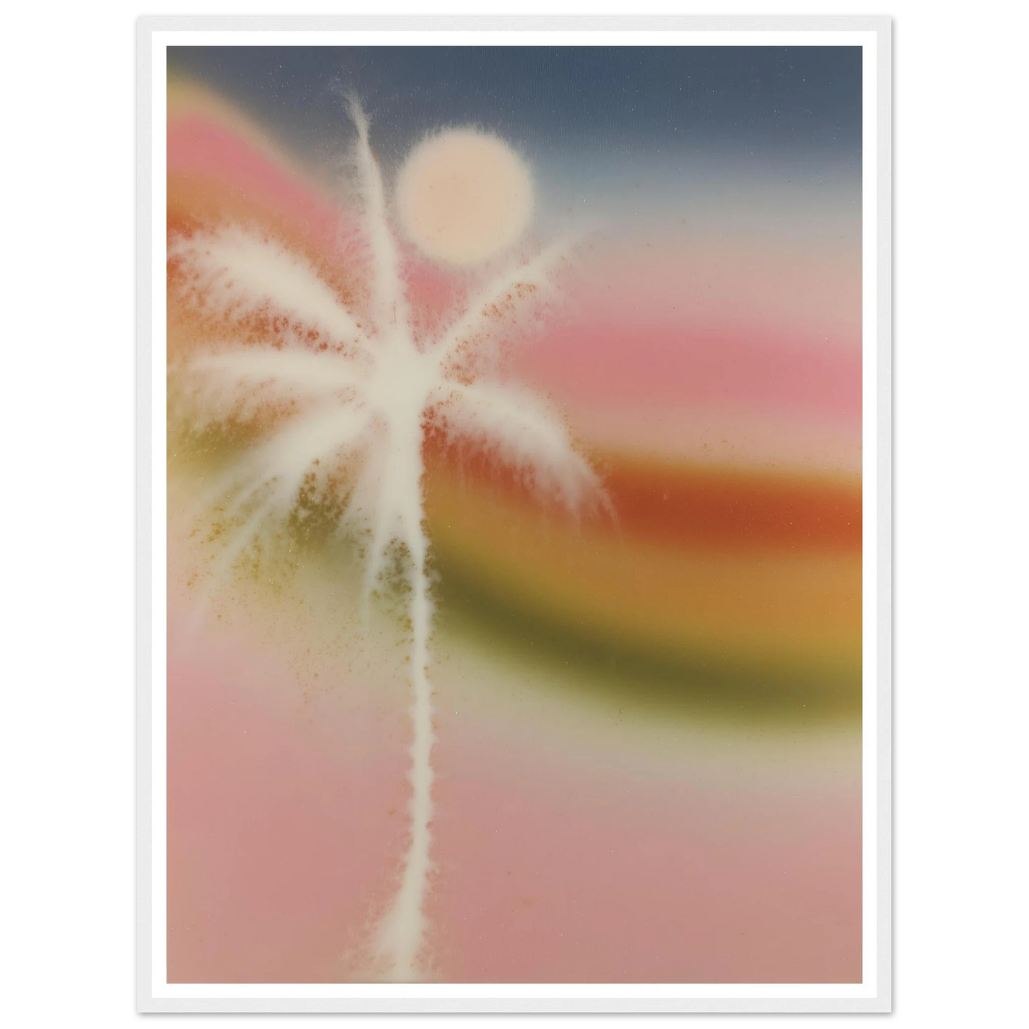 Palm and Moon Pop - Framed Poster - 30x40 cm / 12x16″ - Black frame