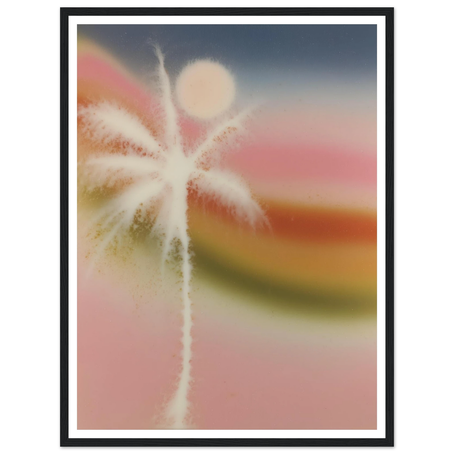 Palm and Moon Pop - Framed Poster - 30x40 cm / 12x16″ - Black frame