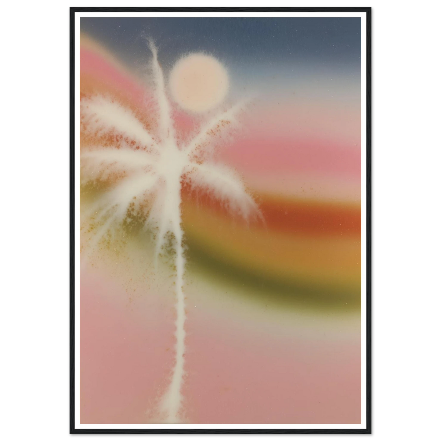 Palm and Moon Pop - Framed Poster - 30x40 cm / 12x16″ - Black frame