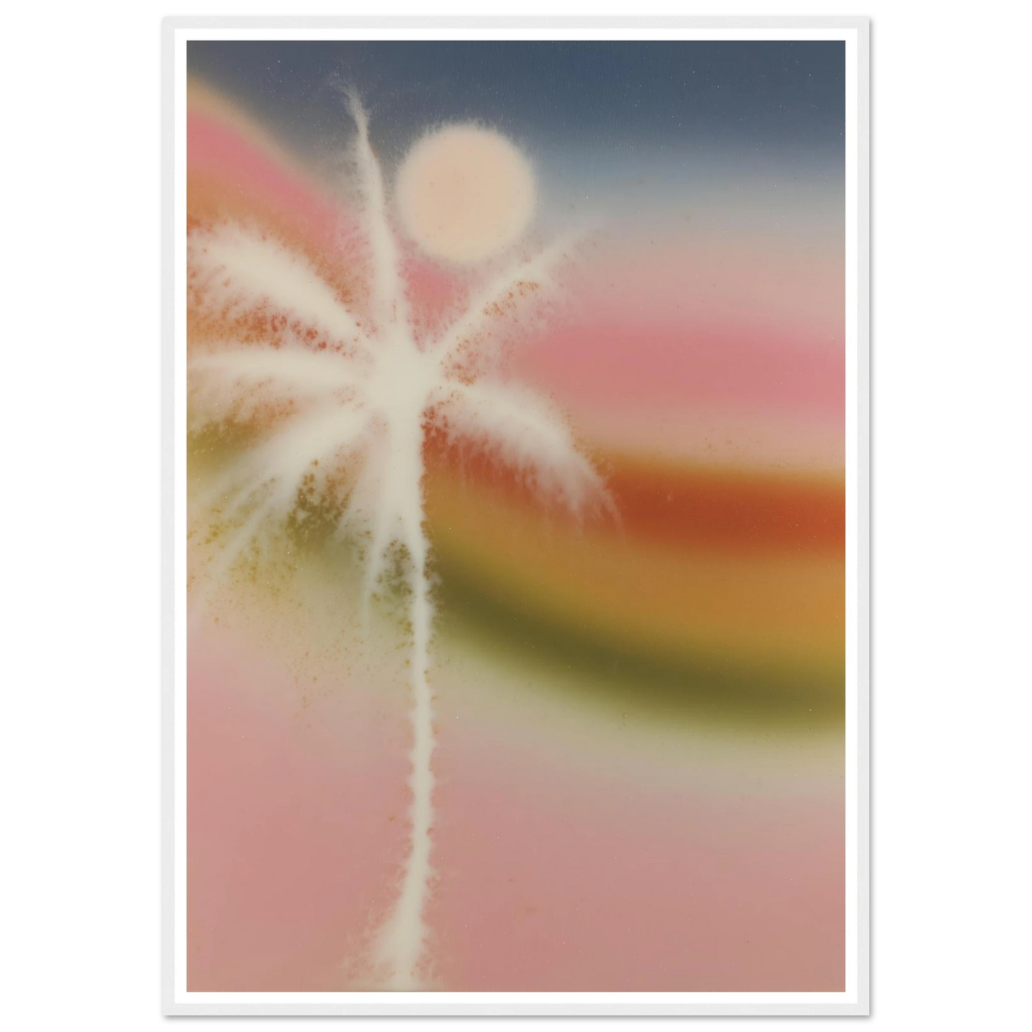 Palm and Moon Pop - Framed Poster - 30x40 cm / 12x16″ - Black frame