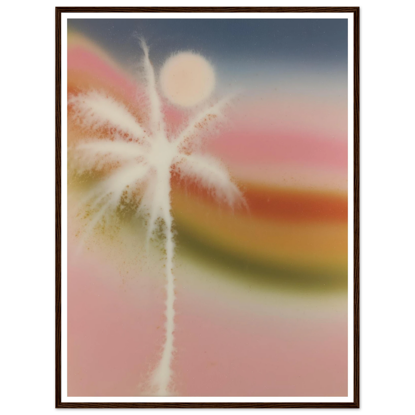 Palm and Moon Pop - Framed Poster - 30x40 cm / 12x16″ - Black frame