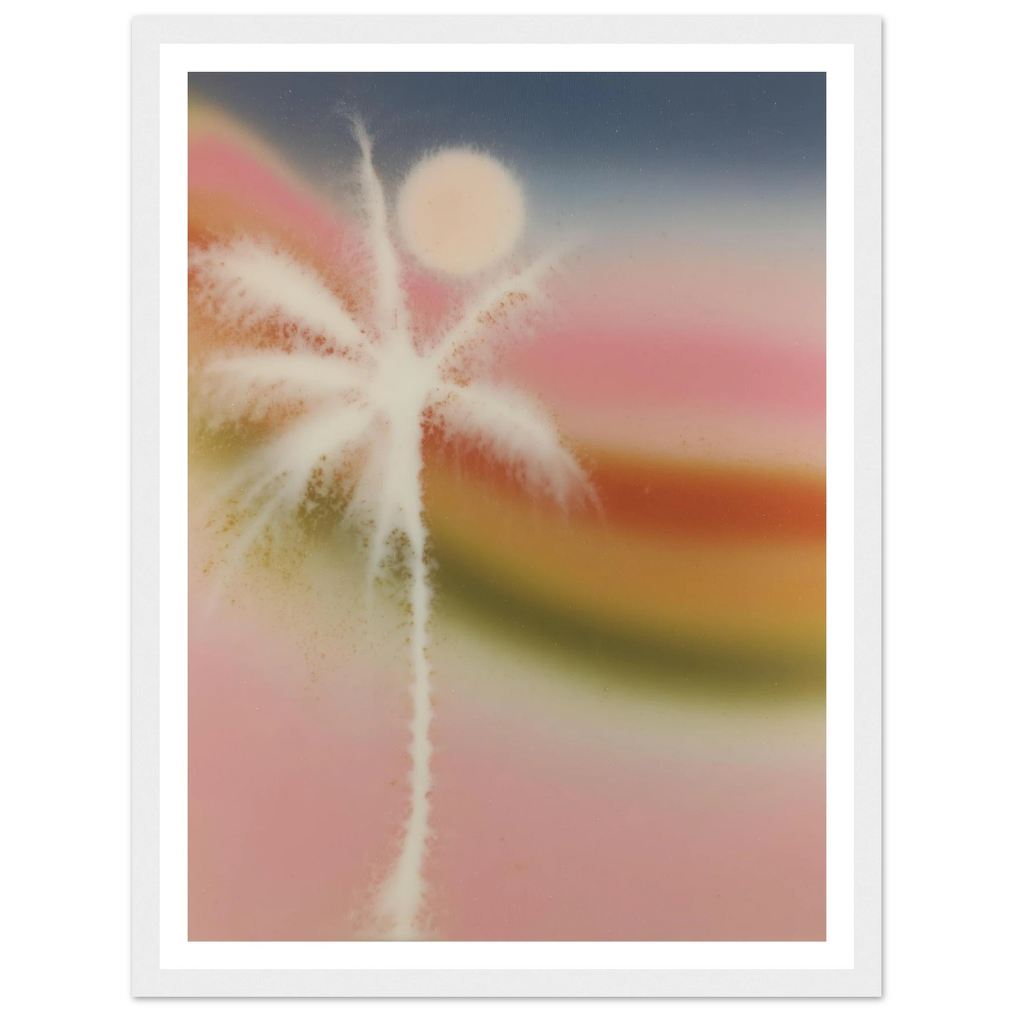 Palm and Moon Pop - Framed Poster - 30x40 cm / 12x16″ - Black frame