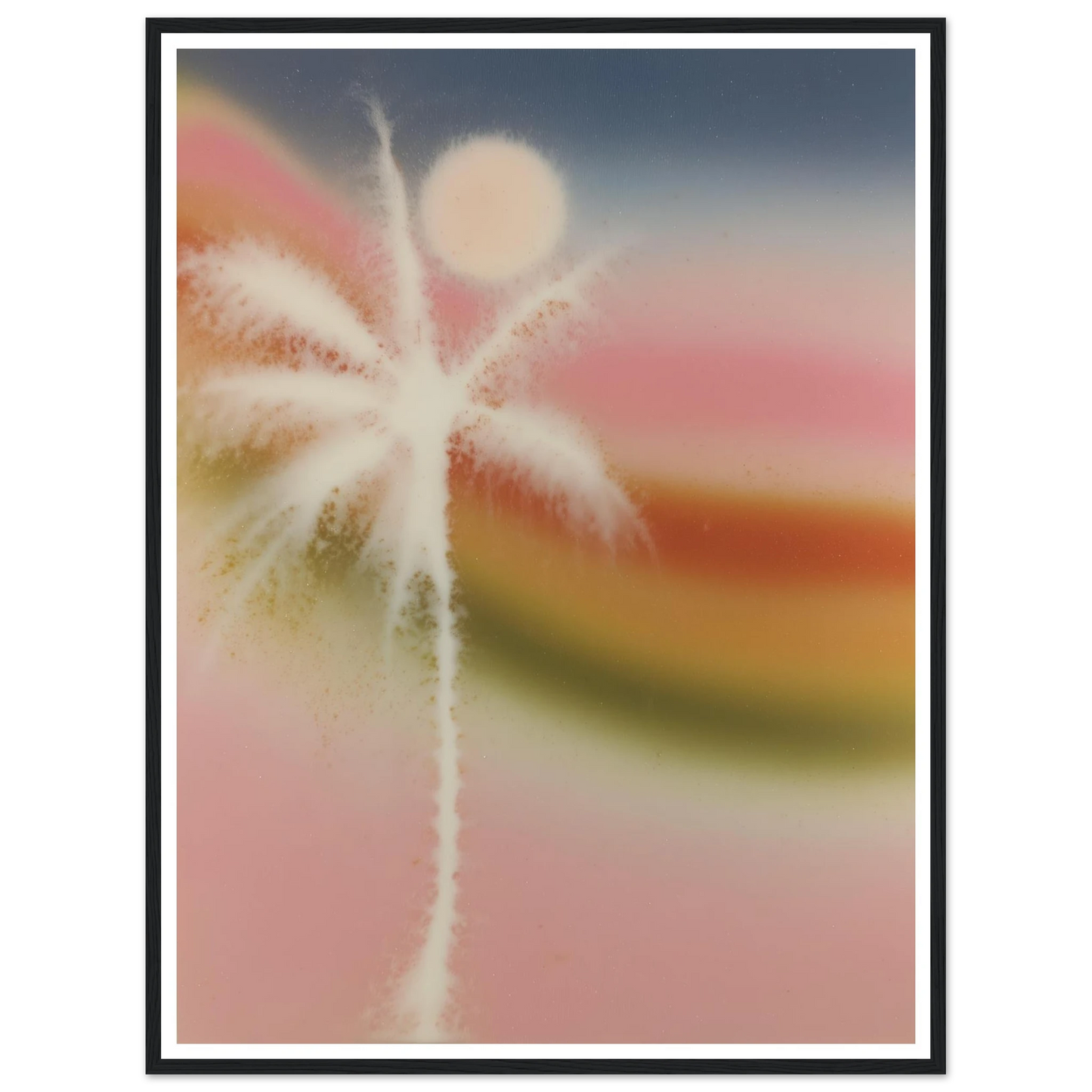 Palm and Moon Pop - Framed Poster - 30x40 cm / 12x16″ - Black frame