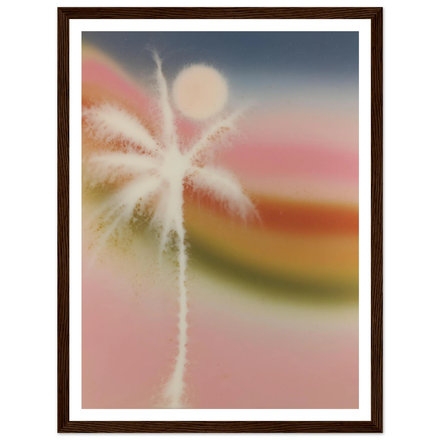 Palm and Moon Pop - Framed Poster - 30x40 cm / 12x16″ - Black frame