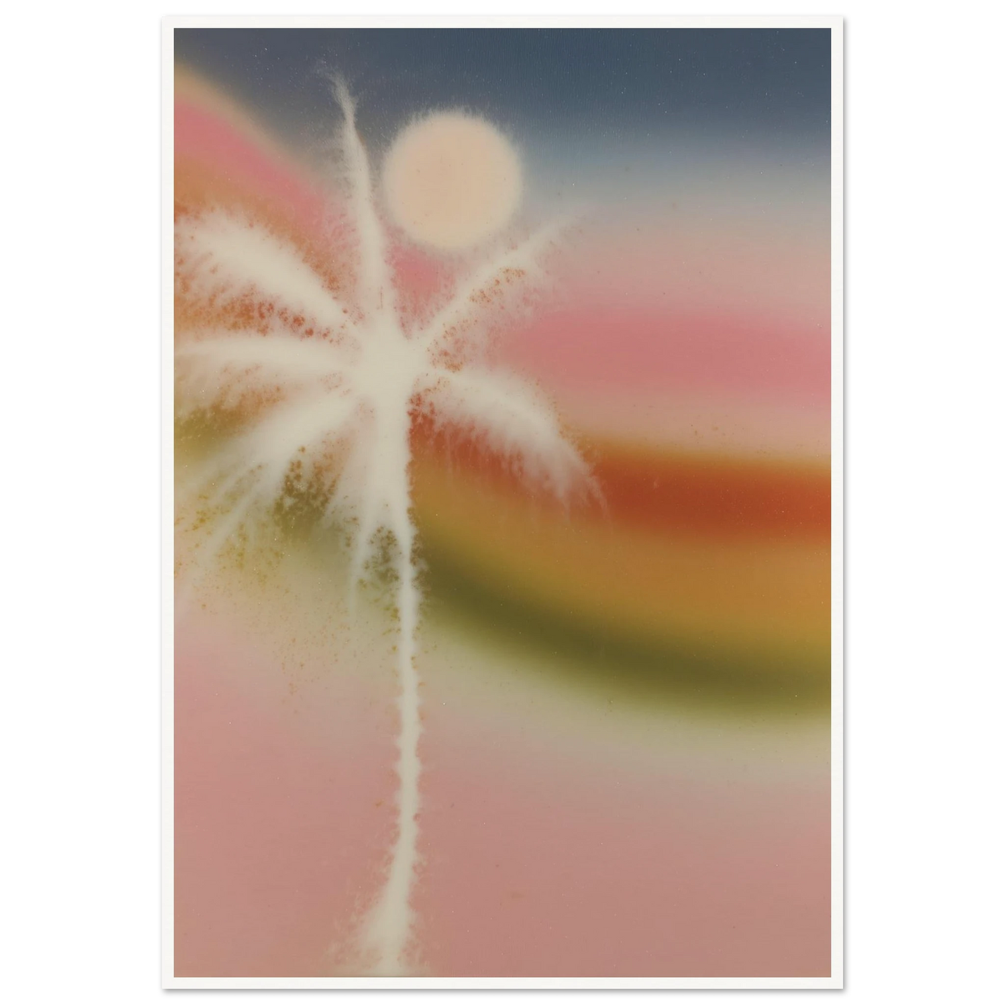 Palm and Moon Pop - Framed Poster - 30x40 cm / 12x16″ - Black frame