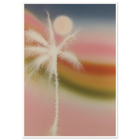 Palm and Moon Pop - Framed Poster - 30x40 cm / 12x16″ - Black frame
