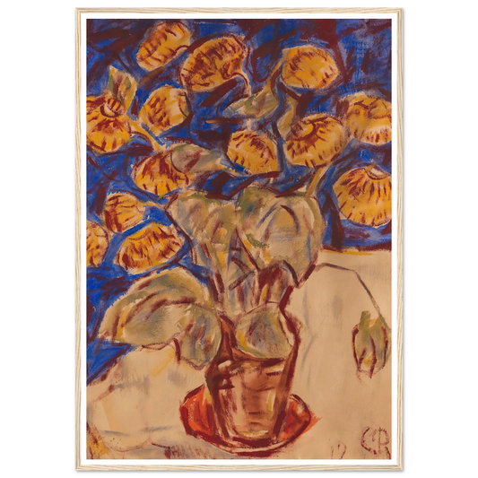 Pantoffelblume (1919) Art Print | Christian Rohlfs - Framed Poster - 30x40 cm / 12x16″ - Black frame