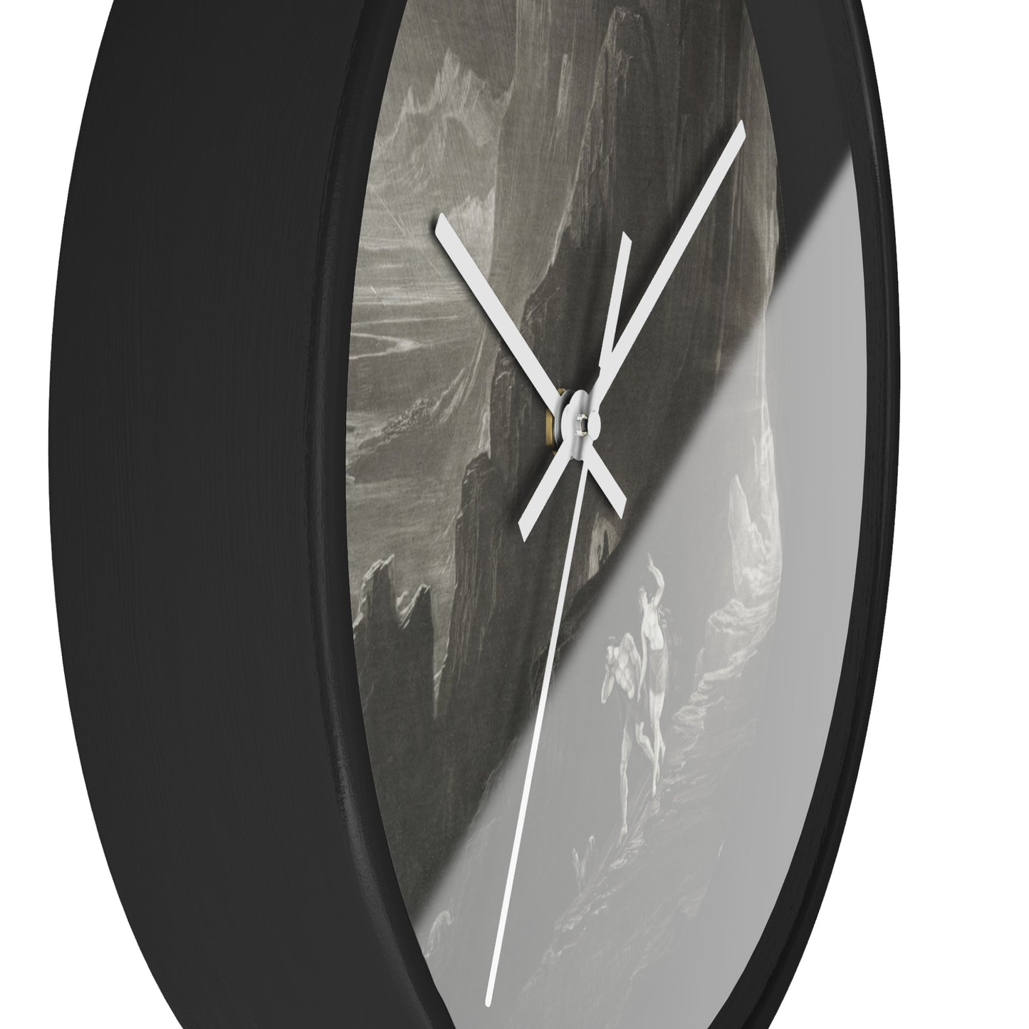 Paradise Lost; Adam and Eve Driven out of Paradise Wall Clock | John Martin - White - Black Base - 10"