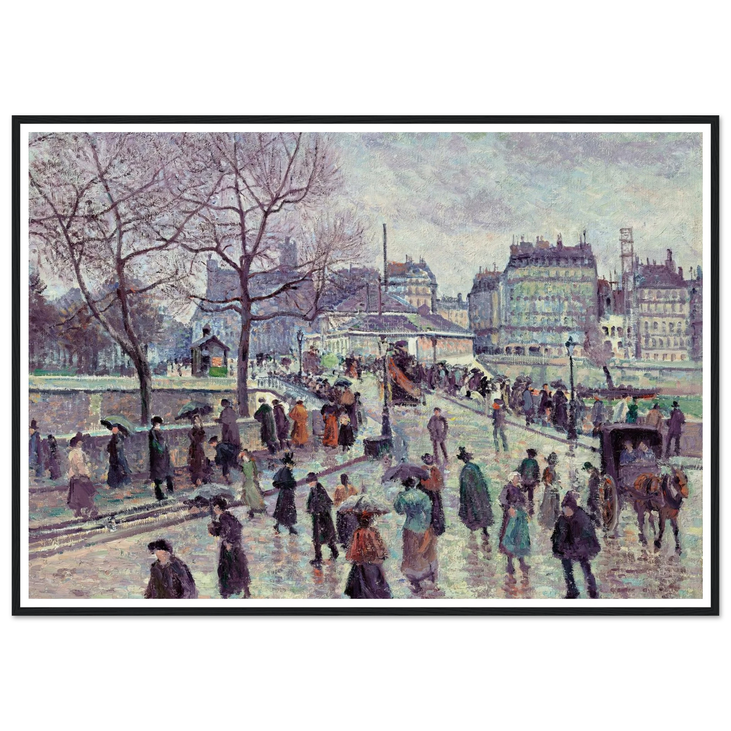 Paris, le Pont de l’Archevêché (1896) Art Print | Maximilien Luce - Framed Poster - 30x40 cm / 12x16″ - Black frame