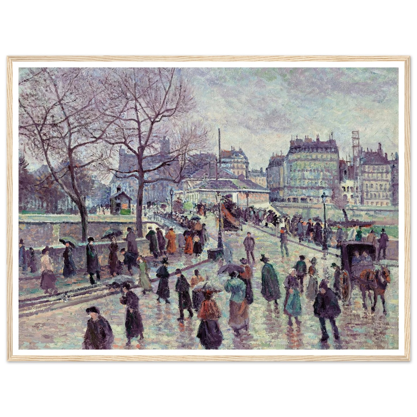 Paris, le Pont de l’Archevêché (1896) Art Print | Maximilien Luce - Framed Poster - 30x40 cm / 12x16″ - Black frame