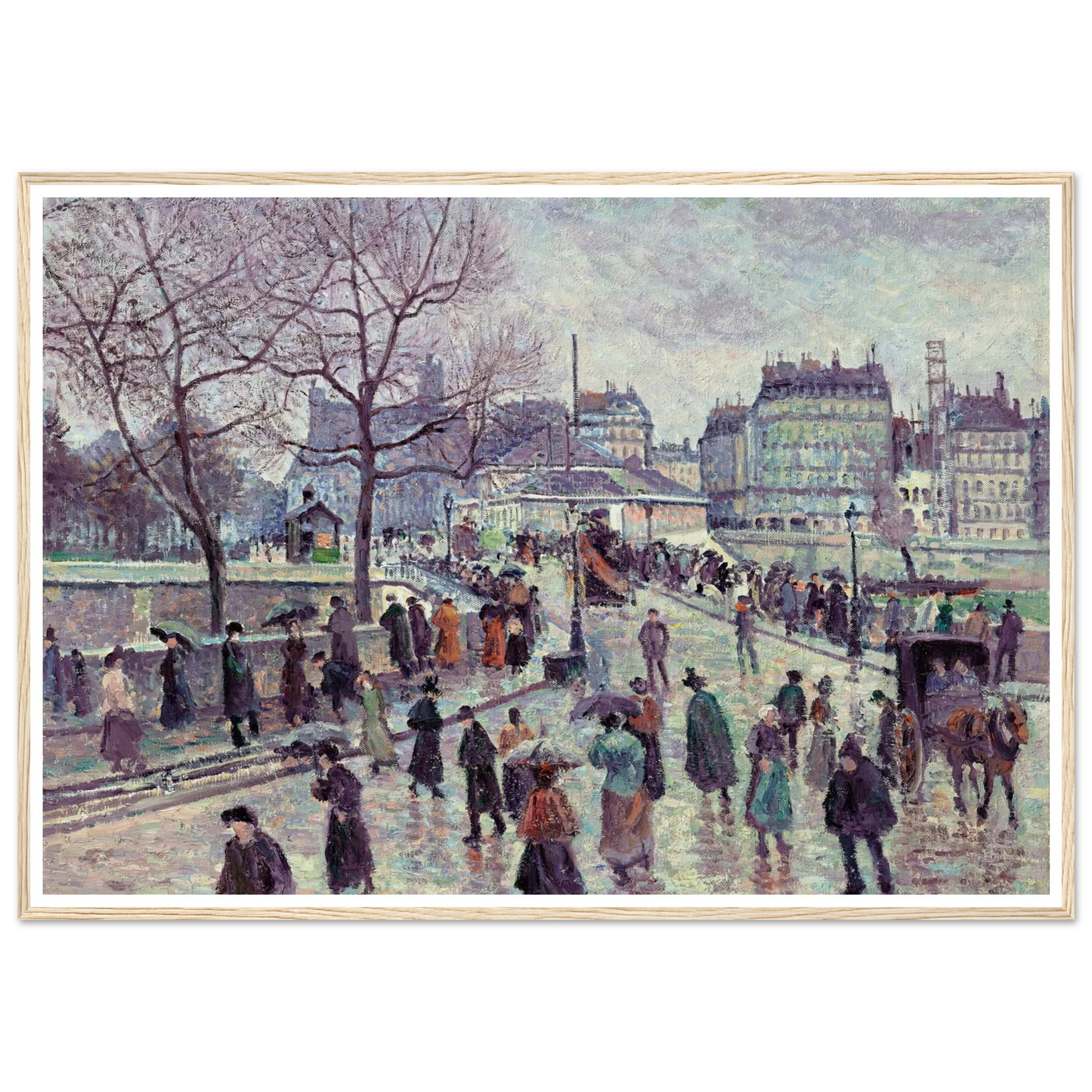Paris, le Pont de l’Archevêché (1896) Art Print | Maximilien Luce - Framed Poster - 30x40 cm / 12x16″ - Black frame