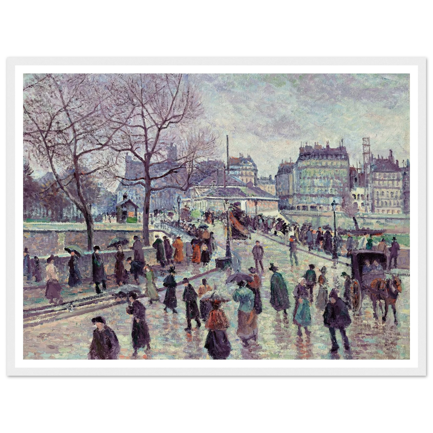 Paris, le Pont de l’Archevêché (1896) Art Print | Maximilien Luce - Framed Poster - 30x40 cm / 12x16″ - Black frame