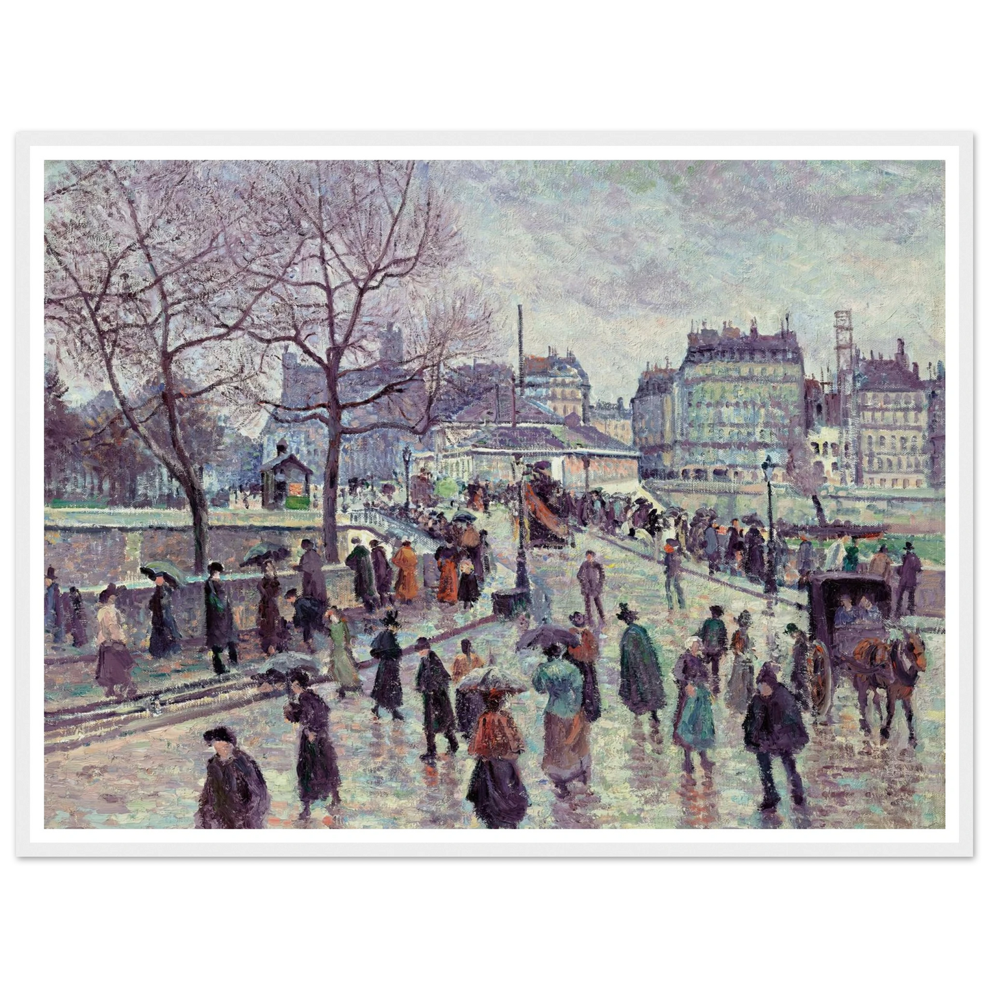 Paris, le Pont de l’Archevêché (1896) Art Print | Maximilien Luce - Framed Poster - 30x40 cm / 12x16″ - Black frame