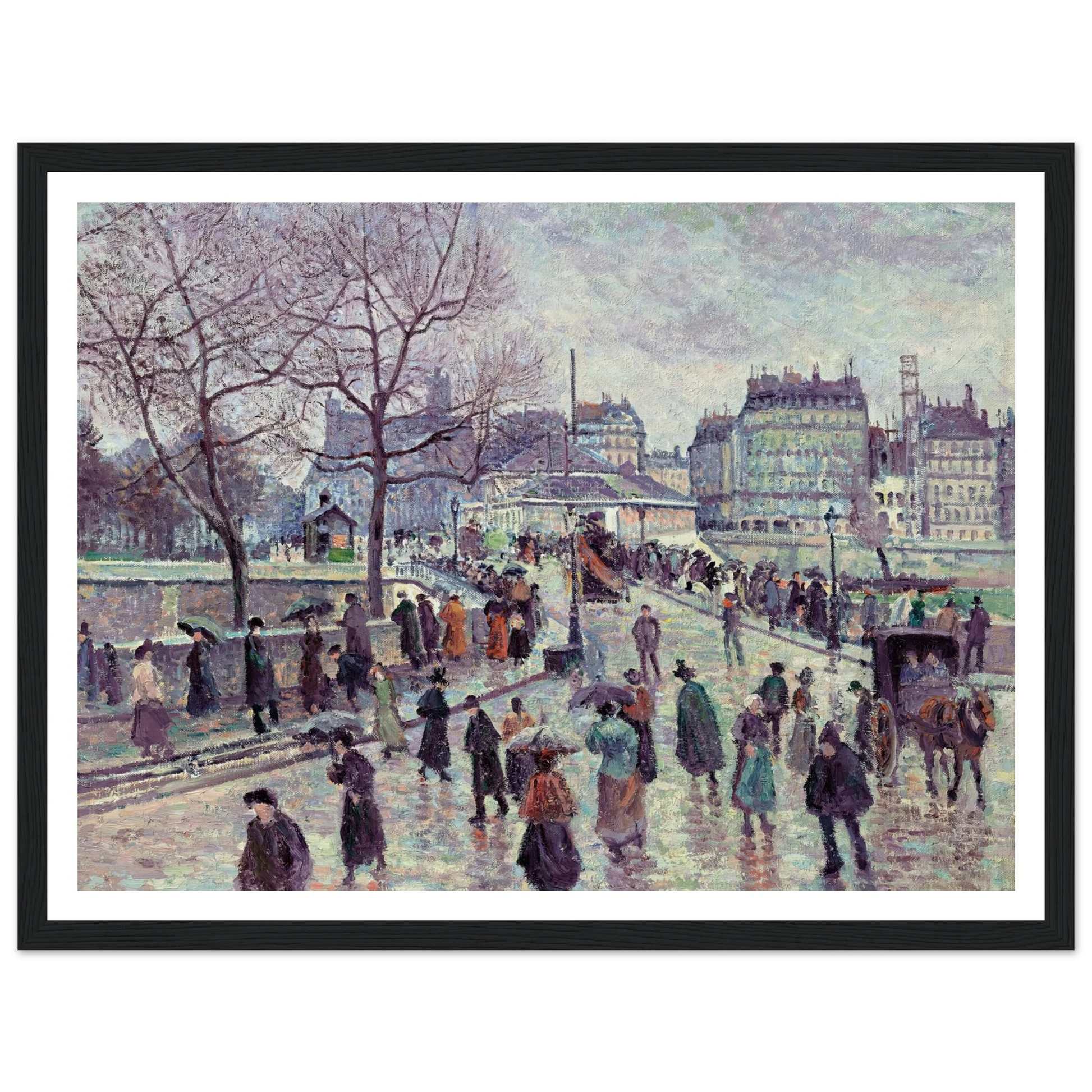 Paris, le Pont de l’Archevêché (1896) Art Print | Maximilien Luce - Framed Poster - 30x40 cm / 12x16″ - Black frame