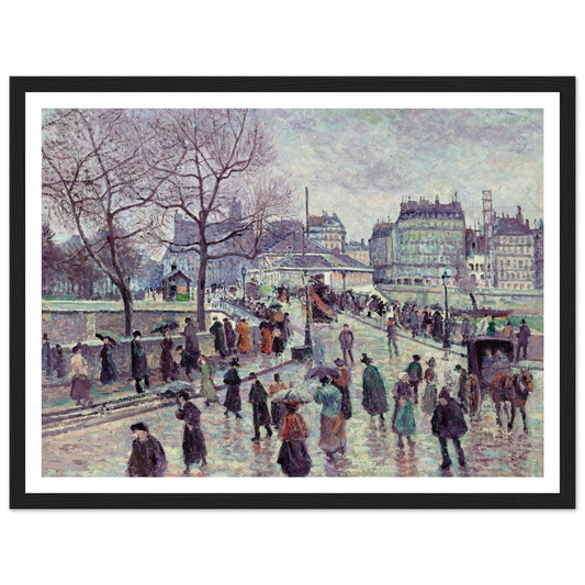 Paris, le Pont de l’Archevêché (1896) Art Print | Maximilien Luce - Framed Poster - 30x40 cm / 12x16″ - Black frame