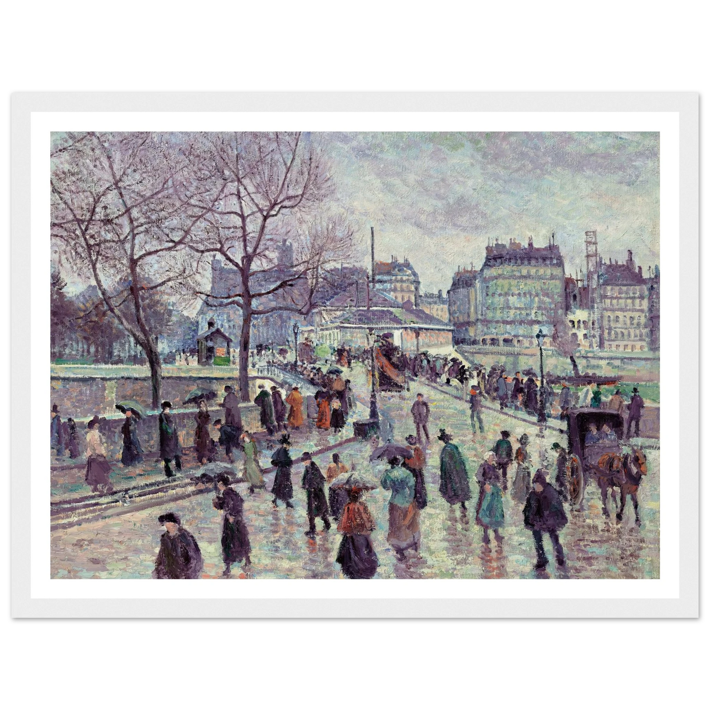 Paris, le Pont de l’Archevêché (1896) Art Print | Maximilien Luce - Framed Poster - 30x40 cm / 12x16″ - Black frame