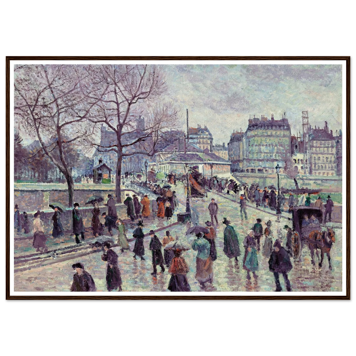 Paris, le Pont de l’Archevêché (1896) Art Print | Maximilien Luce - Framed Poster - 30x40 cm / 12x16″ - Black frame