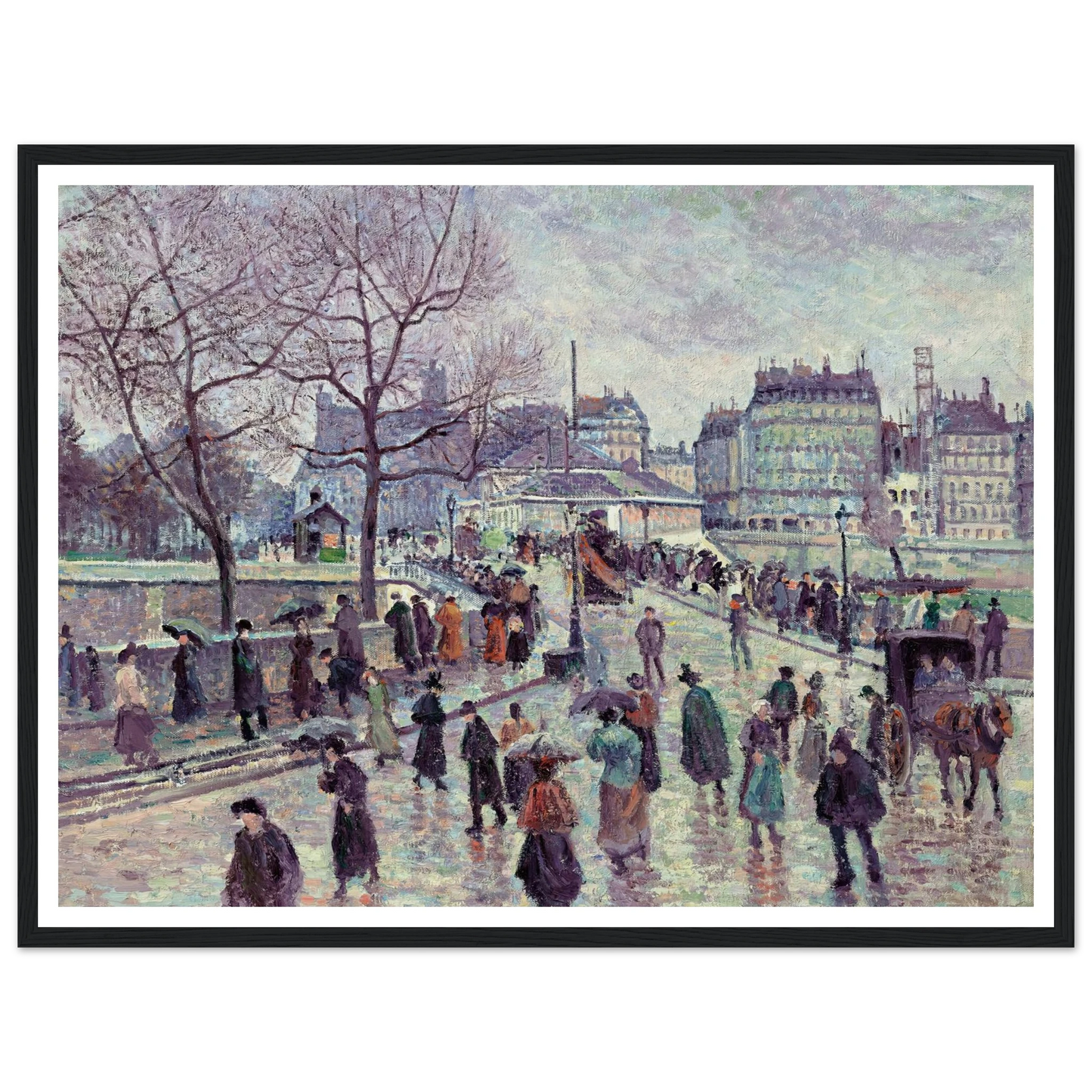 Paris, le Pont de l’Archevêché (1896) Art Print | Maximilien Luce - Framed Poster - 30x40 cm / 12x16″ - Black frame
