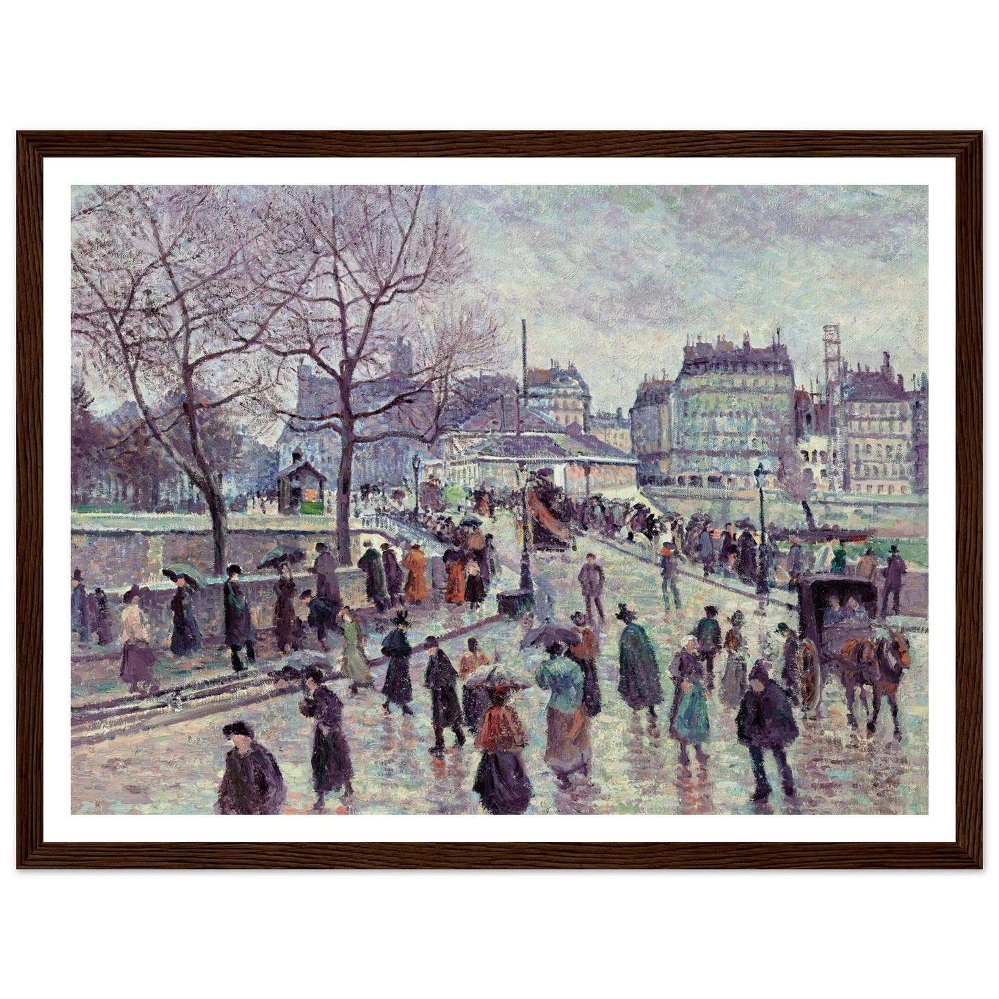 Paris, le Pont de l’Archevêché (1896) Art Print | Maximilien Luce - Framed Poster - 30x40 cm / 12x16″ - Black frame
