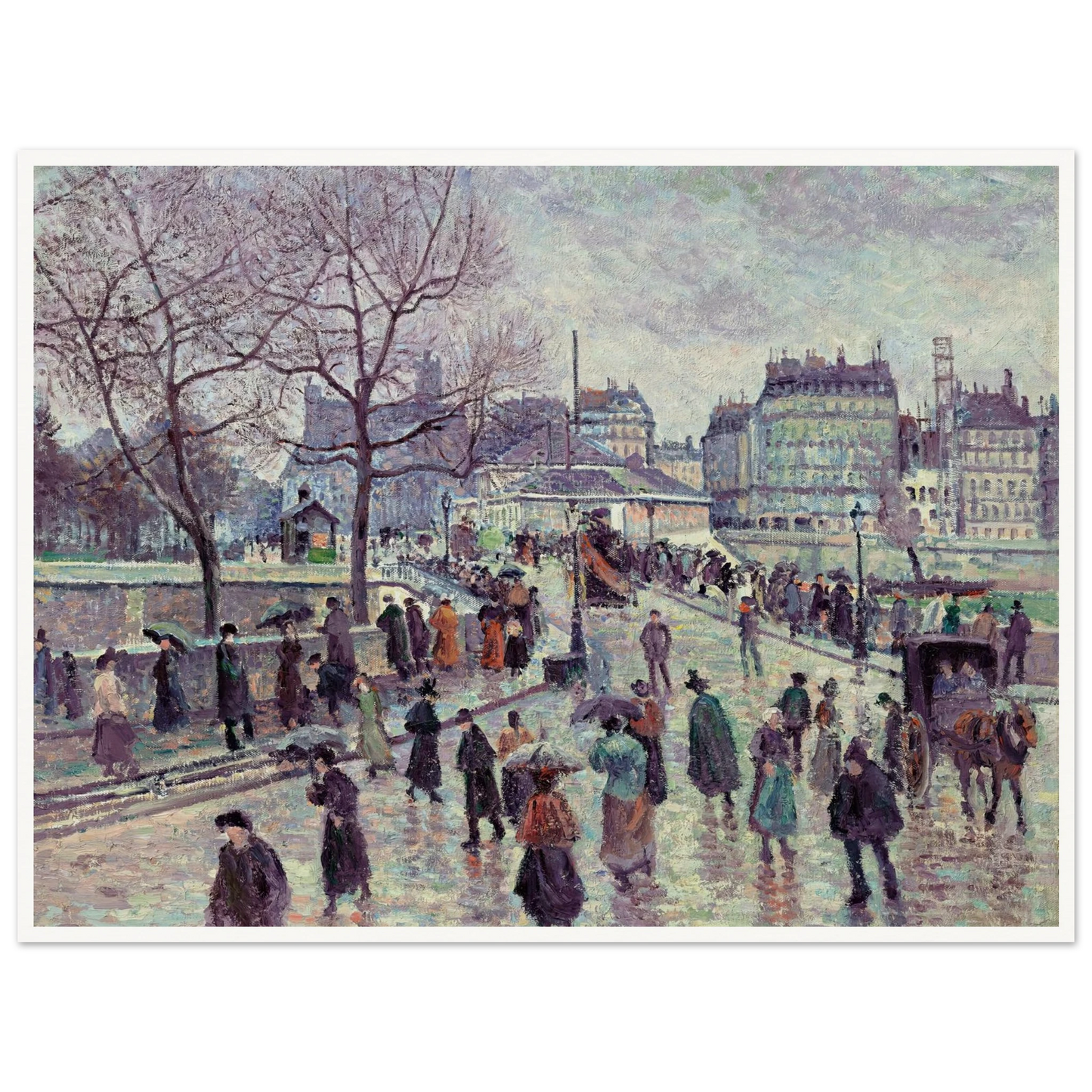 Paris, le Pont de l’Archevêché (1896) Art Print | Maximilien Luce - Framed Poster - 30x40 cm / 12x16″ - Black frame