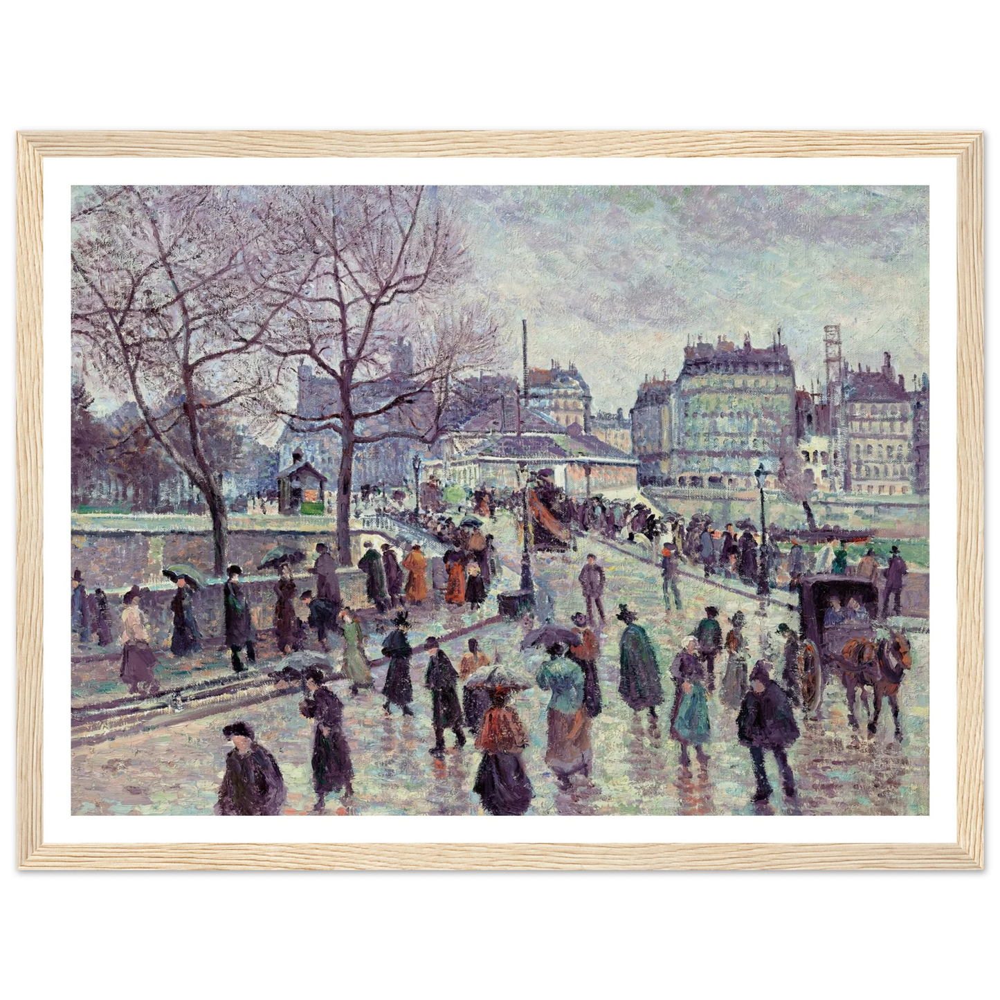 Paris, le Pont de l’Archevêché (1896) Art Print | Maximilien Luce - Framed Poster - 30x40 cm / 12x16″ - Black frame