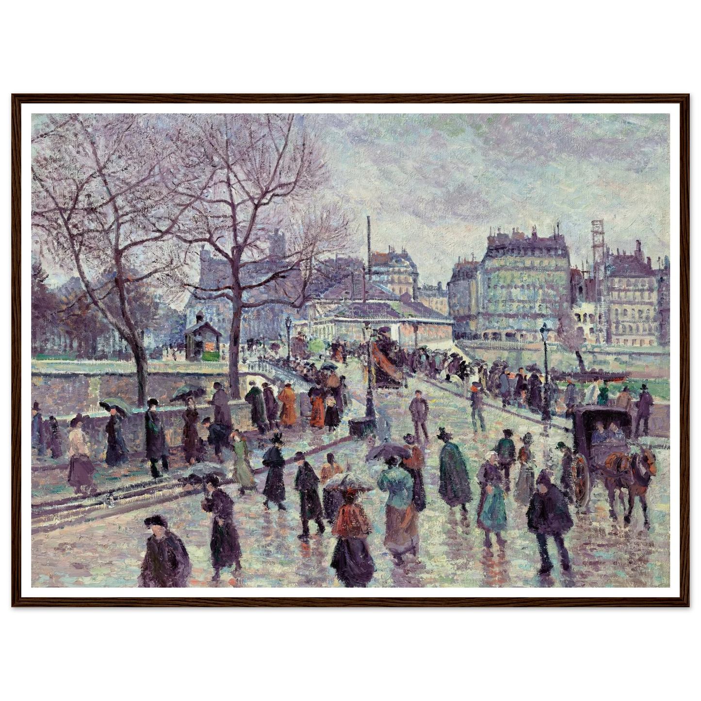 Paris, le Pont de l’Archevêché (1896) Art Print | Maximilien Luce - Framed Poster - 30x40 cm / 12x16″ - Black frame