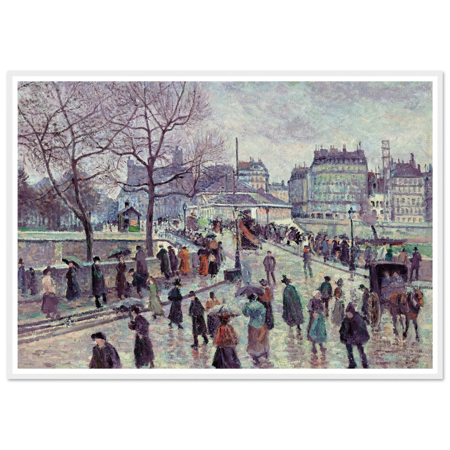 Paris, le Pont de l’Archevêché (1896) Art Print | Maximilien Luce - Framed Poster - 30x40 cm / 12x16″ - Black frame