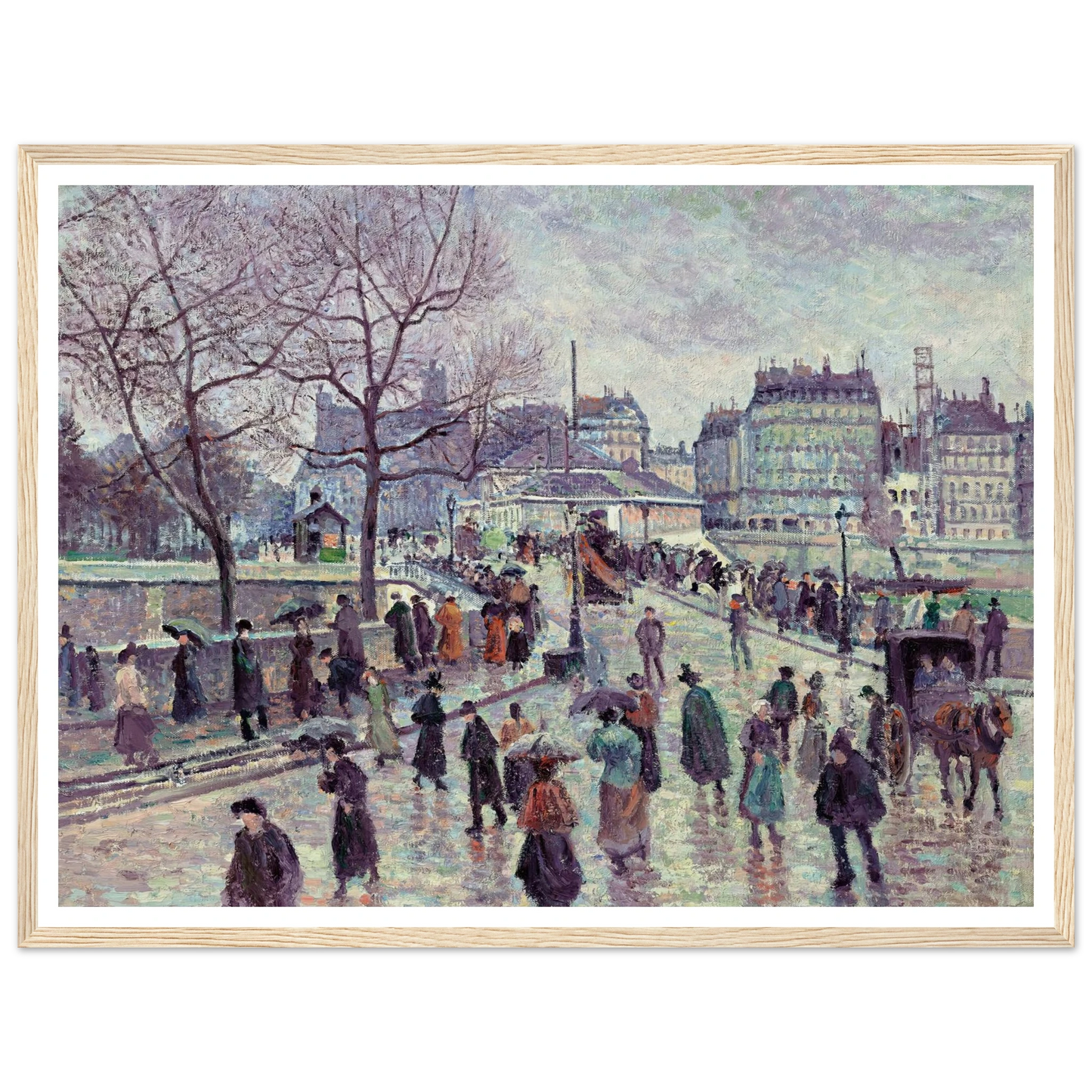 Paris, le Pont de l’Archevêché (1896) Art Print | Maximilien Luce - Framed Poster - 30x40 cm / 12x16″ - Black frame