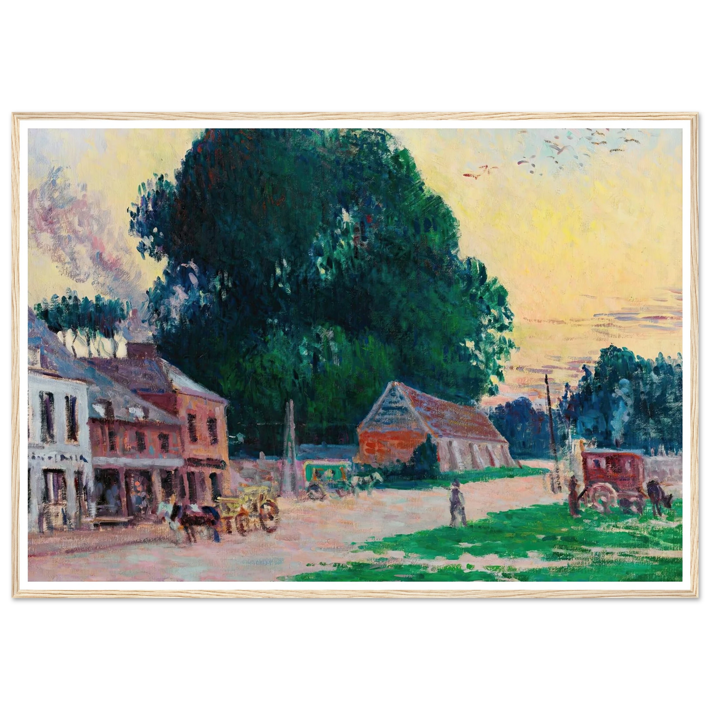 Paris, Le Quartier De Vaugirard (circa 1910) Art Print | Maximilien Luce - Framed Poster - 30x40 cm / 12x16″ - Black frame