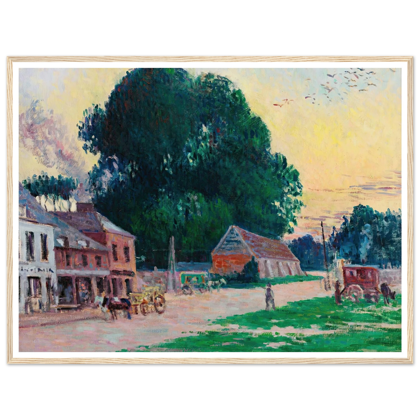 Paris, Le Quartier De Vaugirard (circa 1910) Art Print | Maximilien Luce - Framed Poster - 30x40 cm / 12x16″ - Black frame