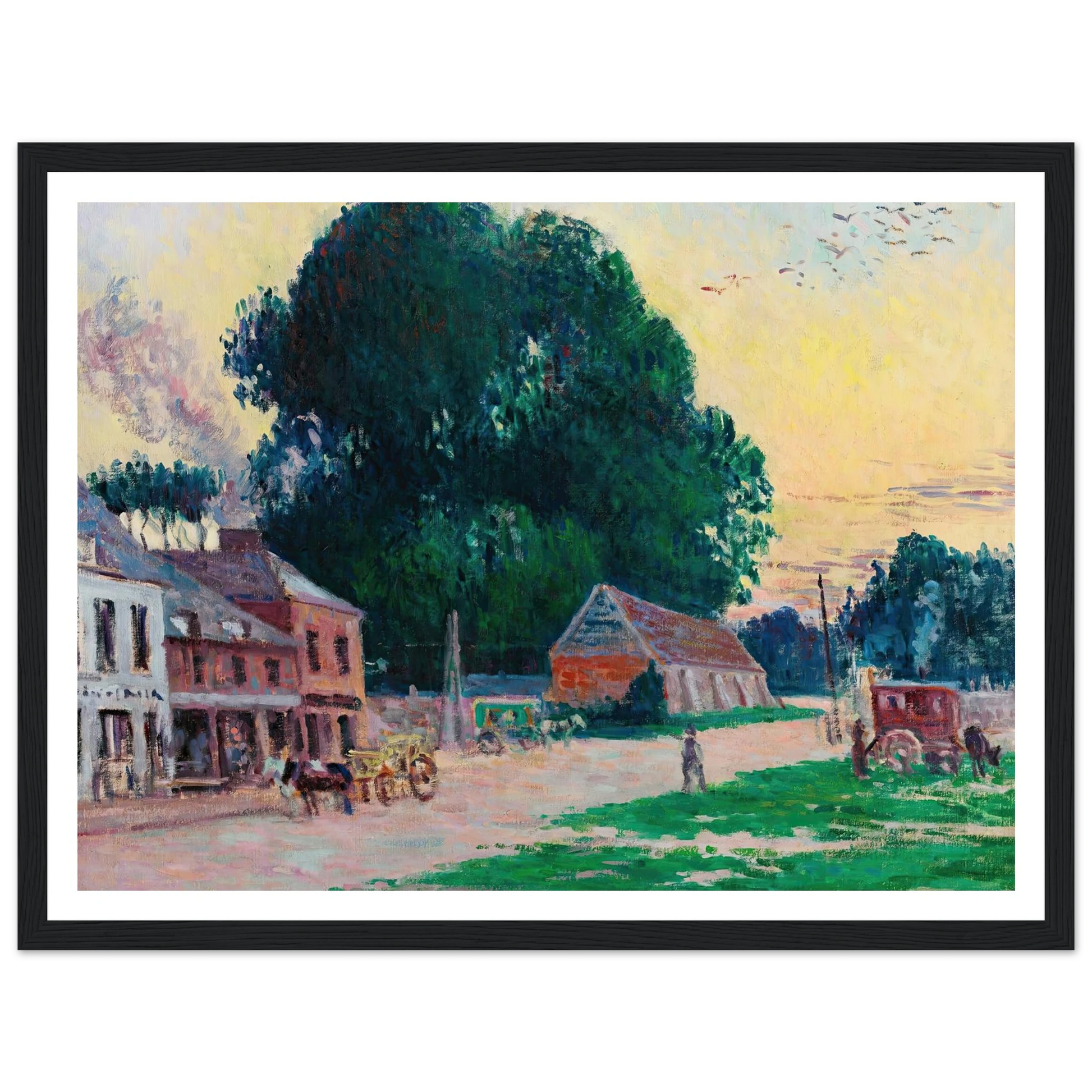 Paris, Le Quartier De Vaugirard (circa 1910) Art Print | Maximilien Luce - Framed Poster - 30x40 cm / 12x16″ - Black frame