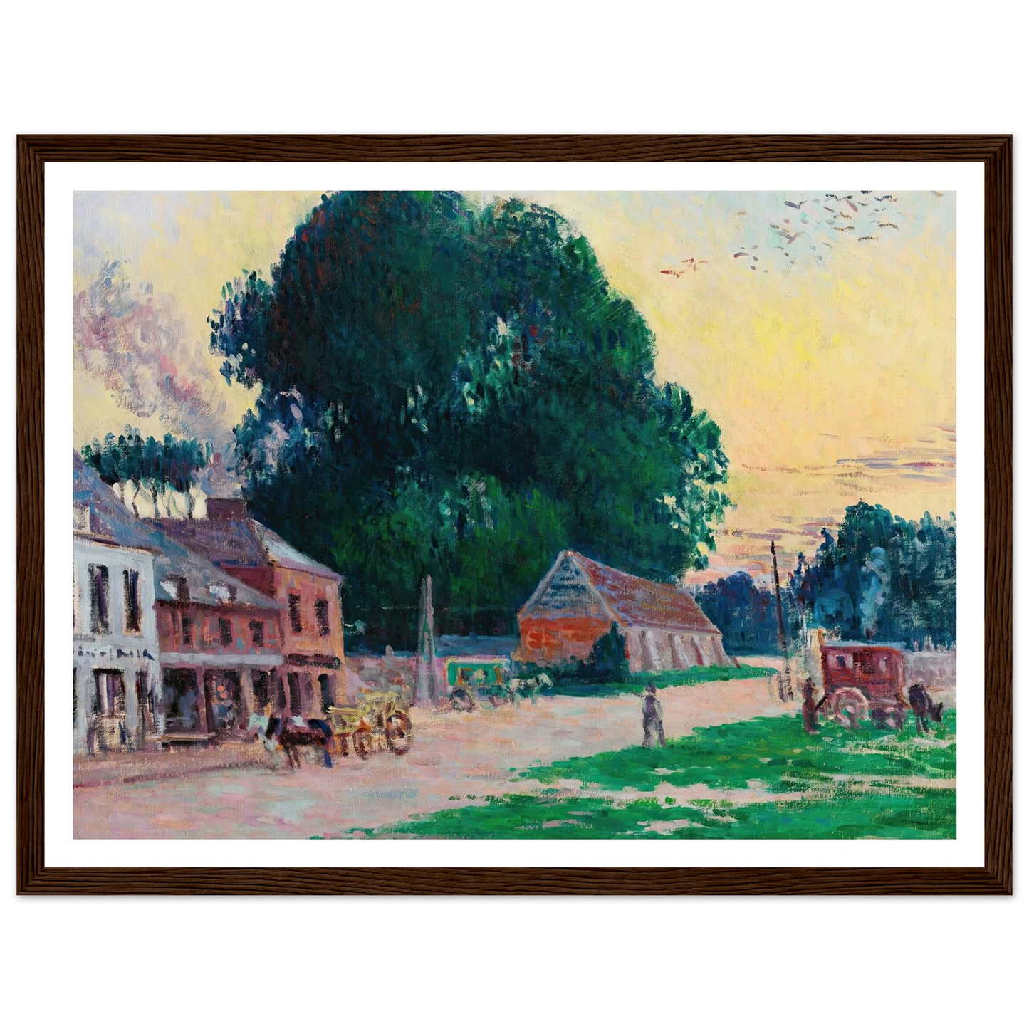Paris, Le Quartier De Vaugirard (circa 1910) Art Print | Maximilien Luce - Framed Poster - 30x40 cm / 12x16″ - Black frame