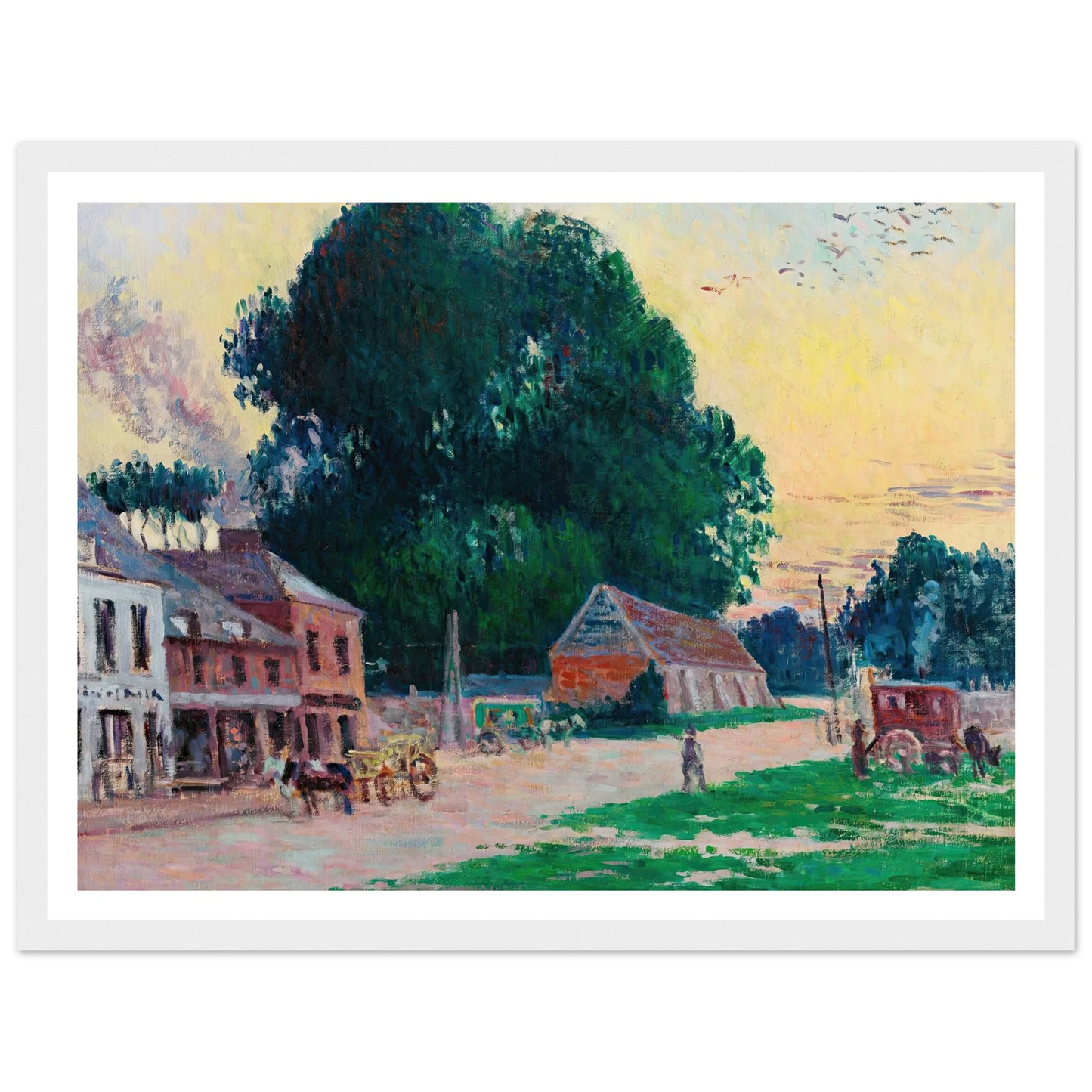 Paris, Le Quartier De Vaugirard (circa 1910) Art Print | Maximilien Luce - Framed Poster - 30x40 cm / 12x16″ - Black frame