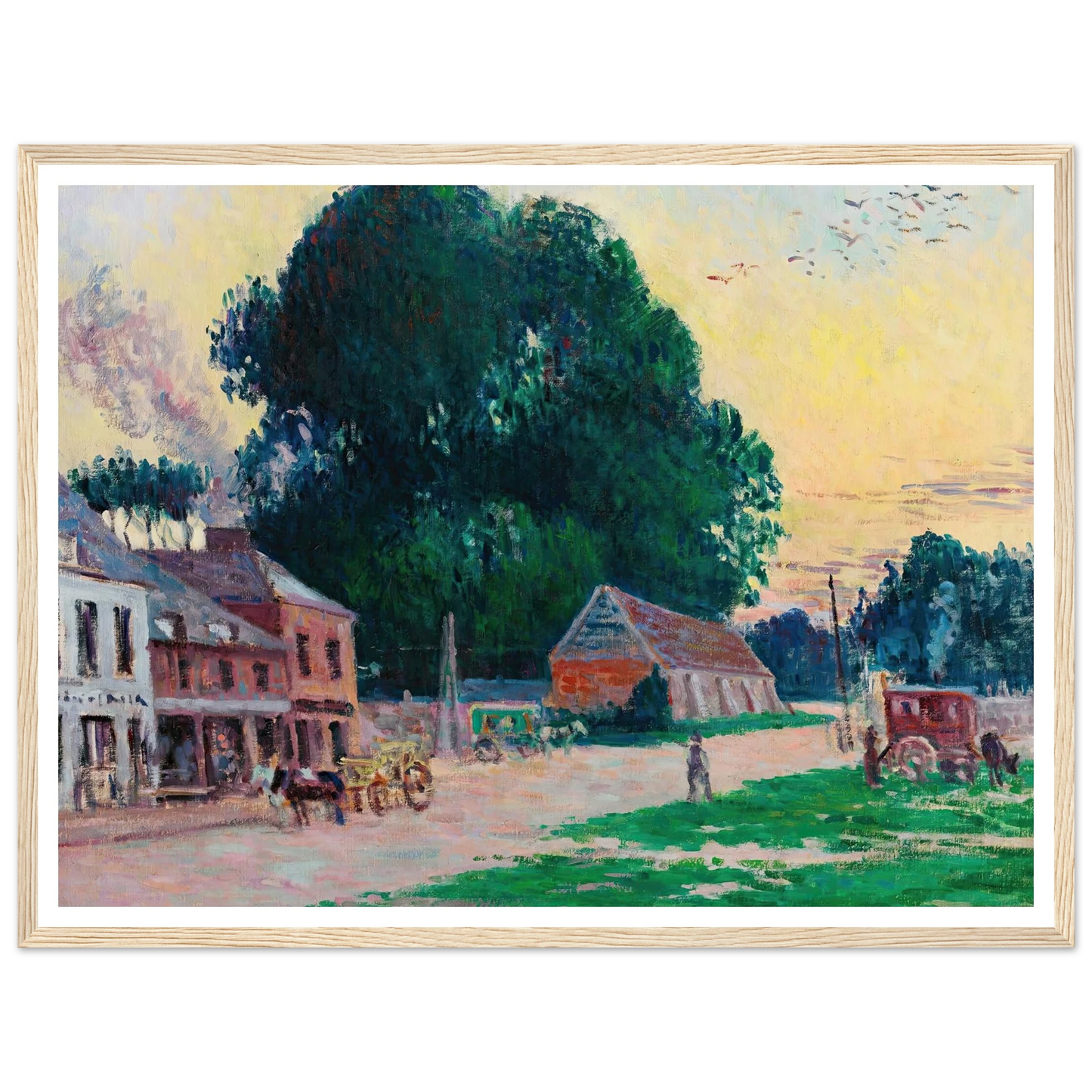Paris, Le Quartier De Vaugirard (circa 1910) Art Print | Maximilien Luce - Framed Poster - 30x40 cm / 12x16″ - Black frame